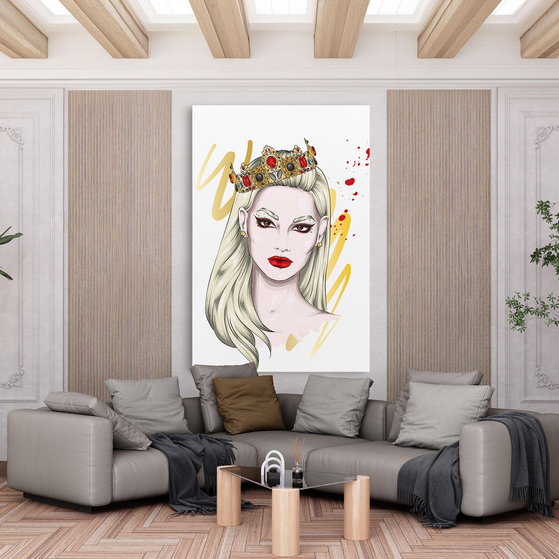 Tablou Canvas Gold Crown Woman mockup 6