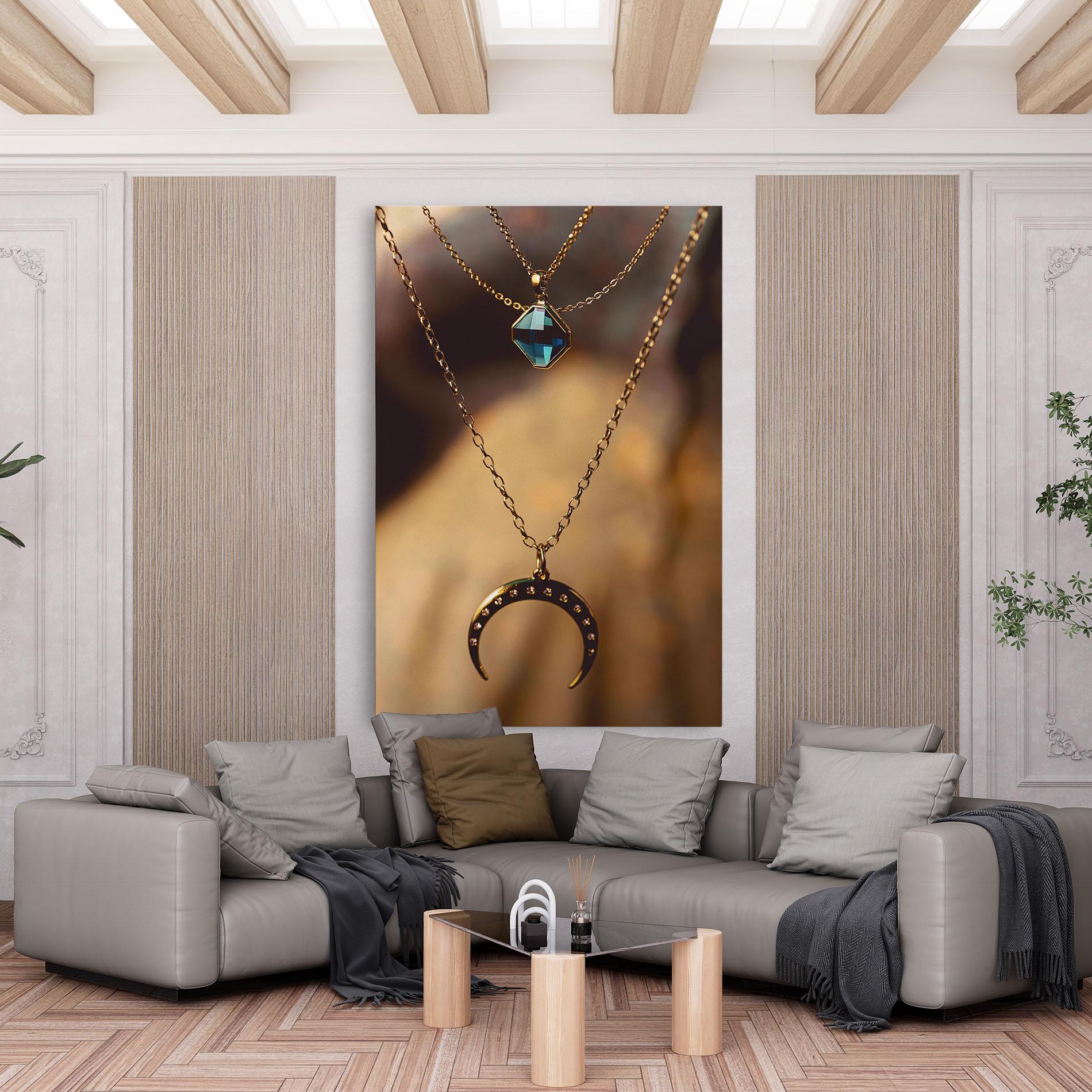 Tablou Canvas Moon Blue Necklace mockup 6