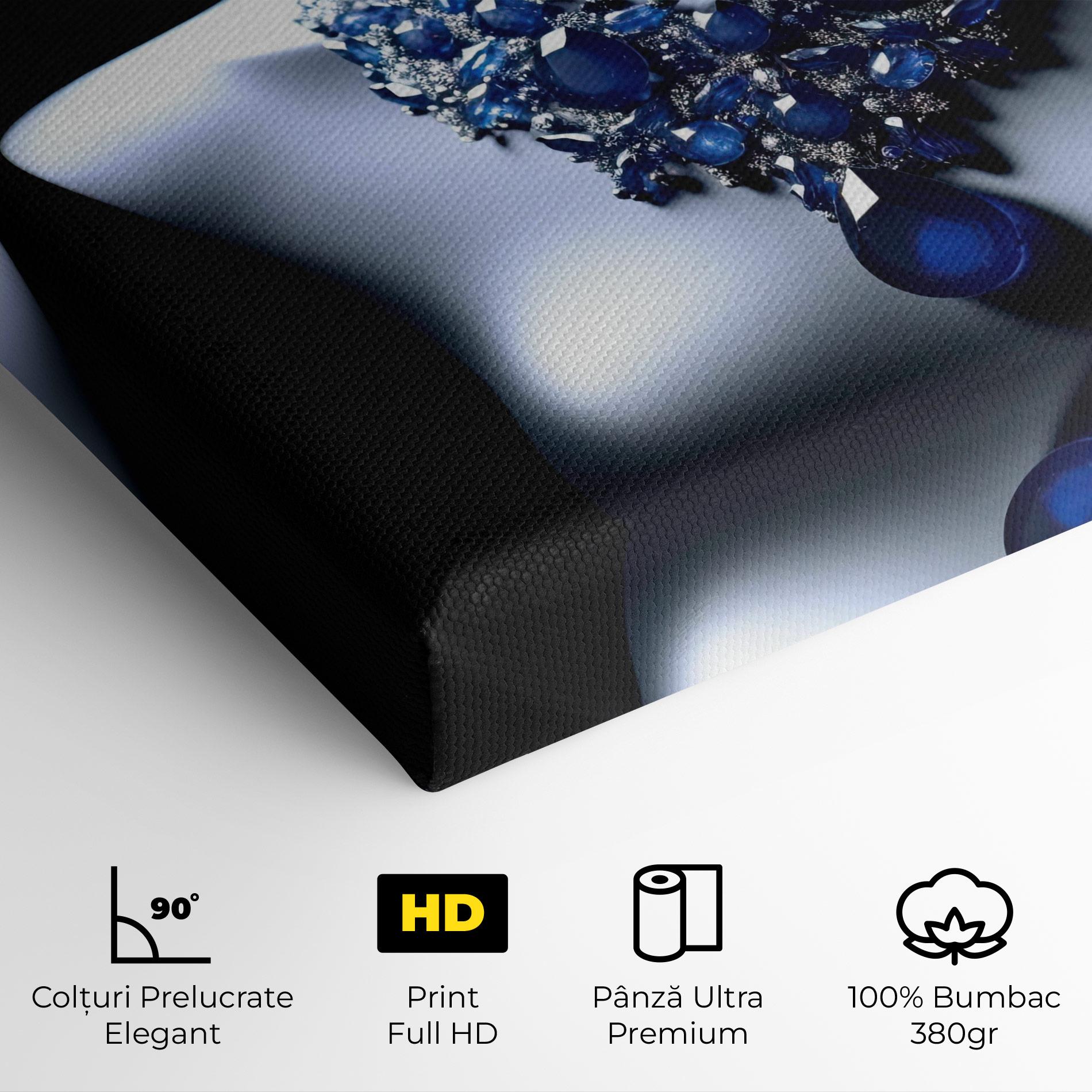 Tablou Canvas Blue Diamonds Necklace mockup 4