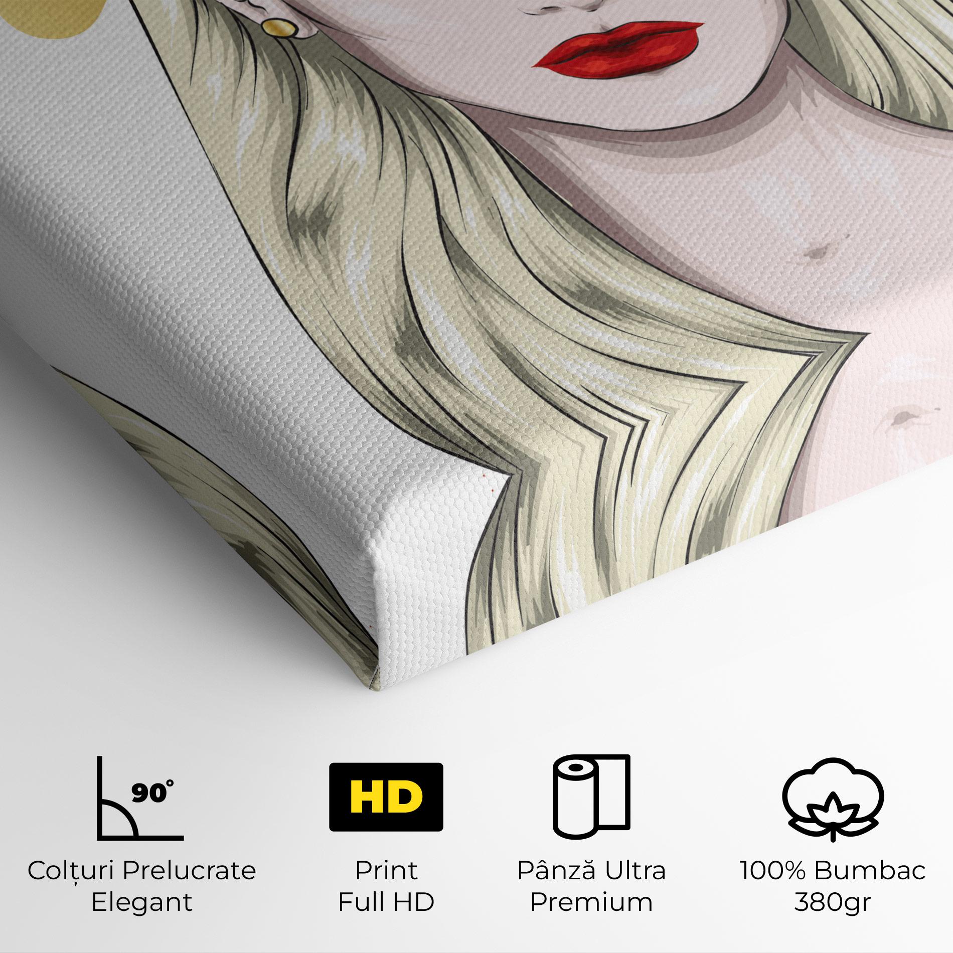 Tablou Canvas Gold Crown Woman mockup 4