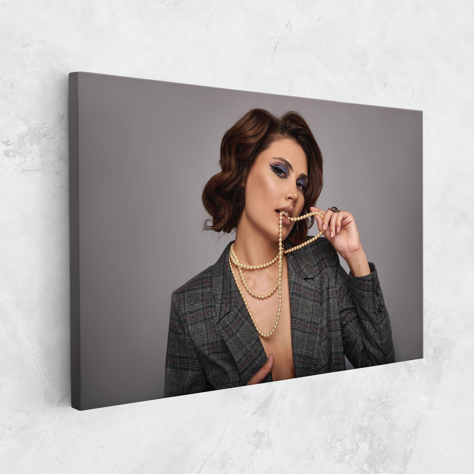 Tablou Canvas Gold Pearls mockup 1