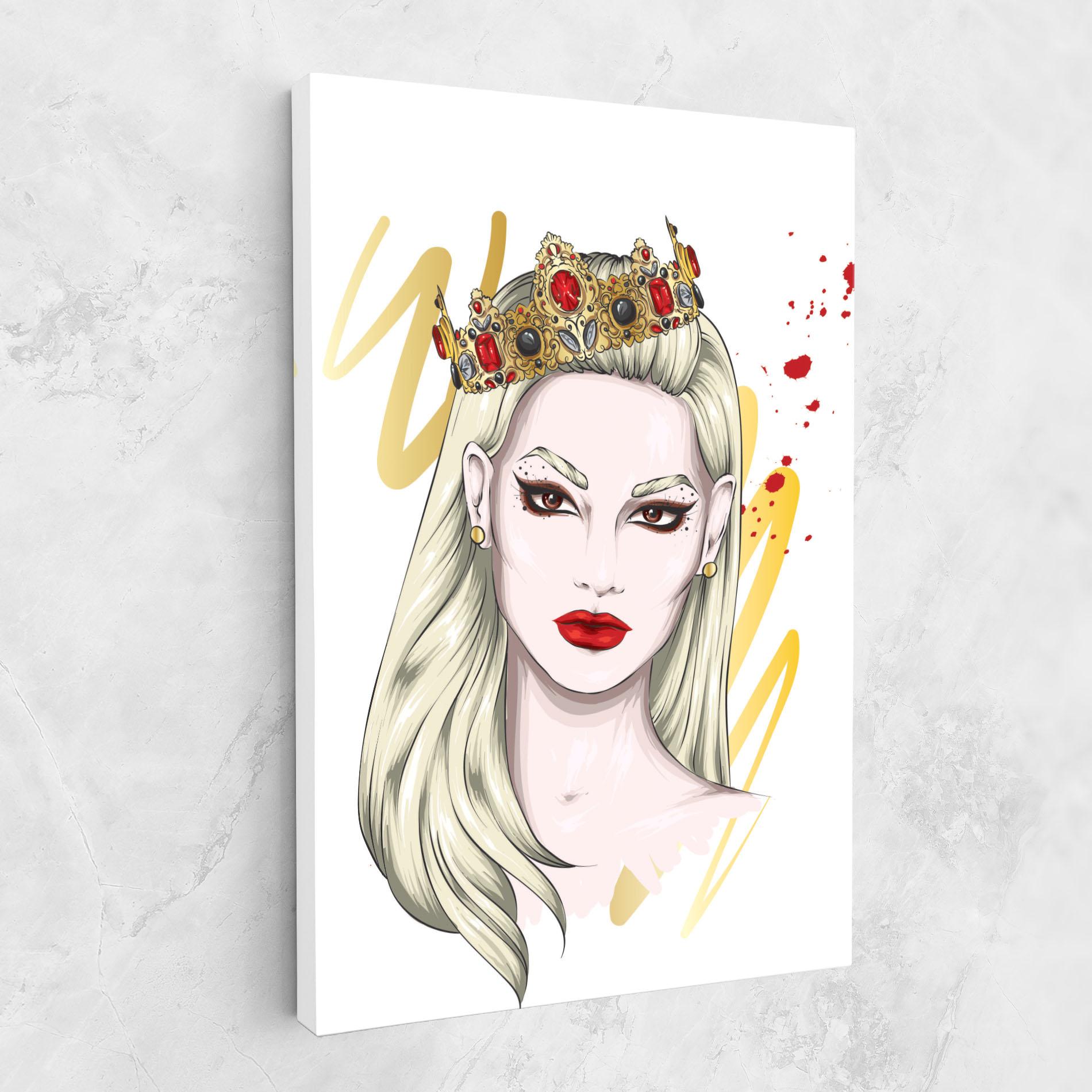 Tablou Canvas Gold Crown Woman mockup 1
