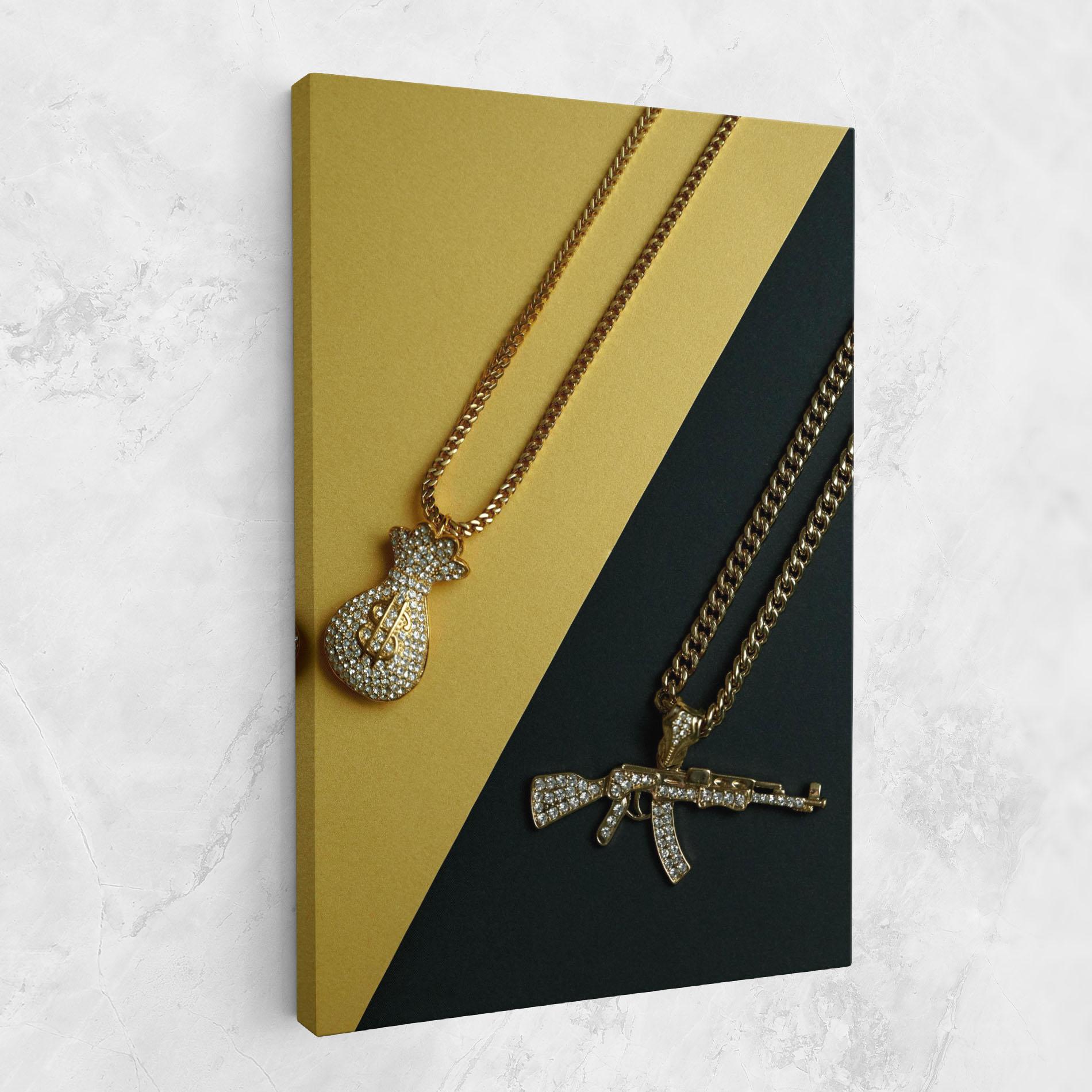 Tablou Canvas Gun Neckace mockup 1