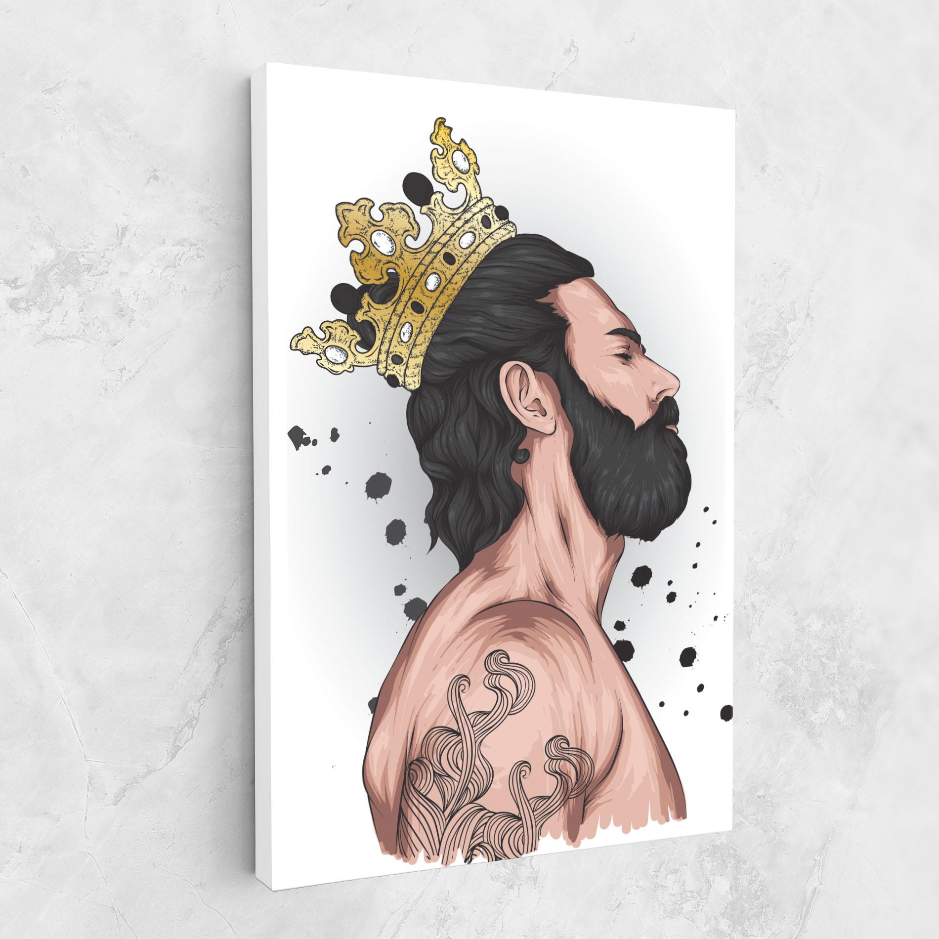 Tablou Canvas Male With Crown mockup 1
