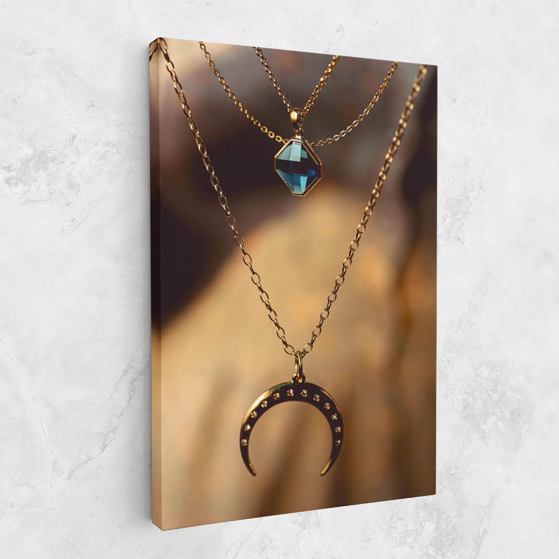 Tablou Canvas Moon Blue Necklace mockup 1
