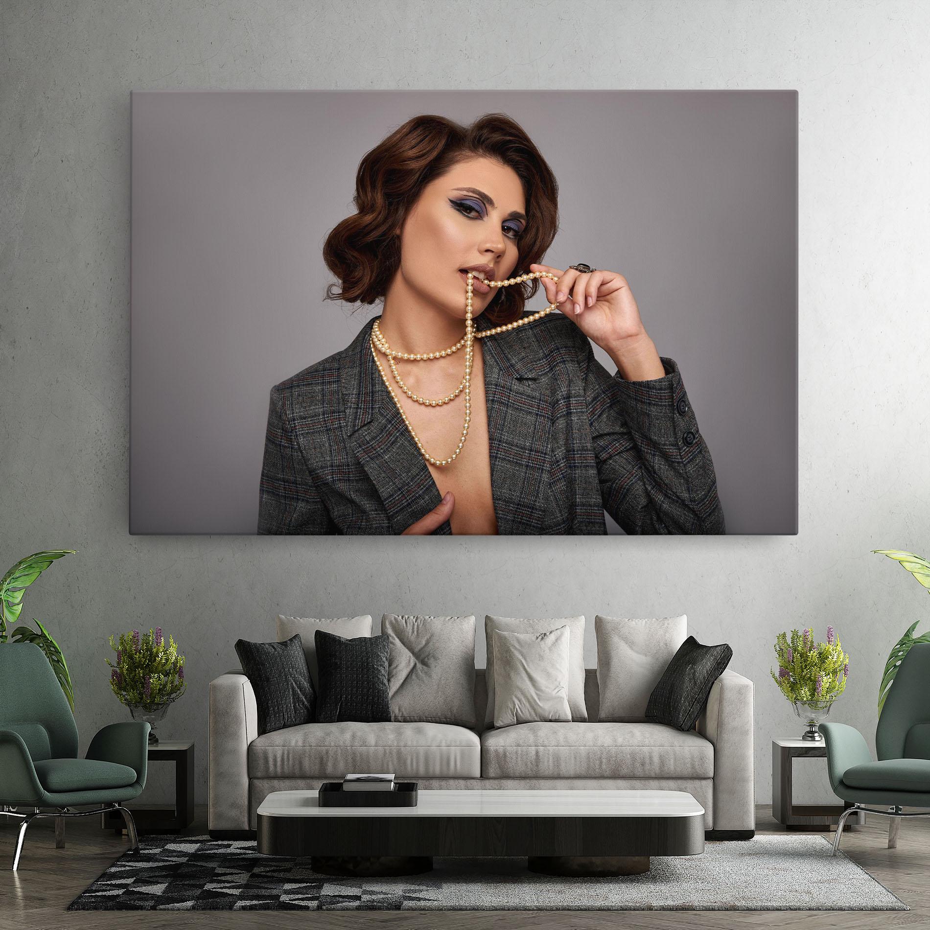 Tablou Canvas Gold Pearls mockup 7