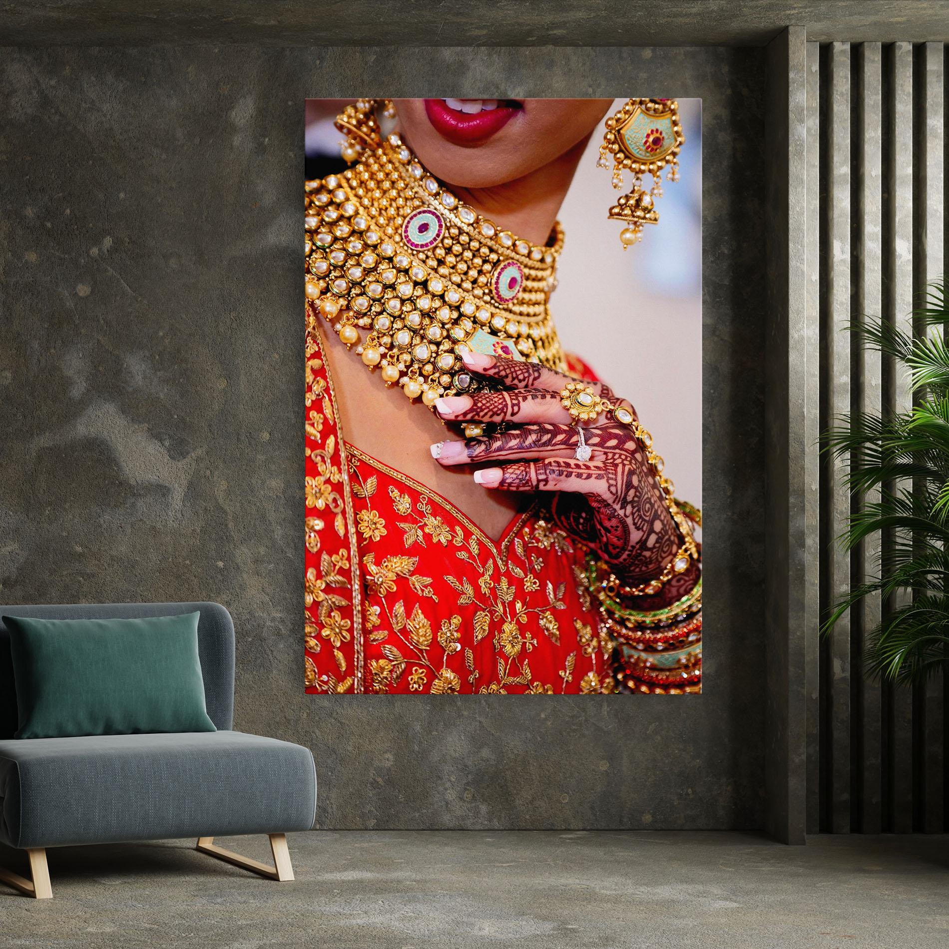 Tablou Canvas Gold Beautiful Jewelry mockup 7