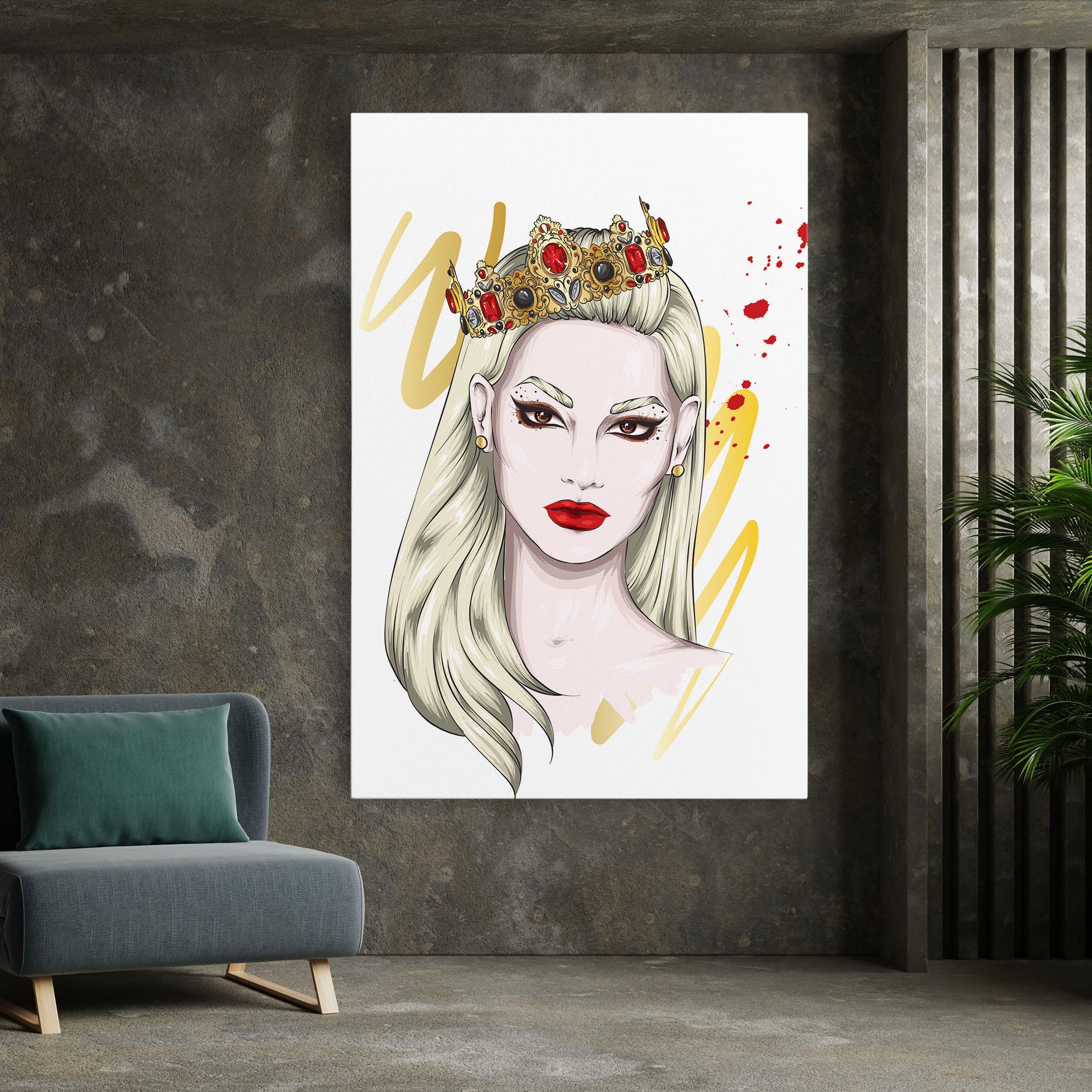 Tablou Canvas Gold Crown Woman mockup 7