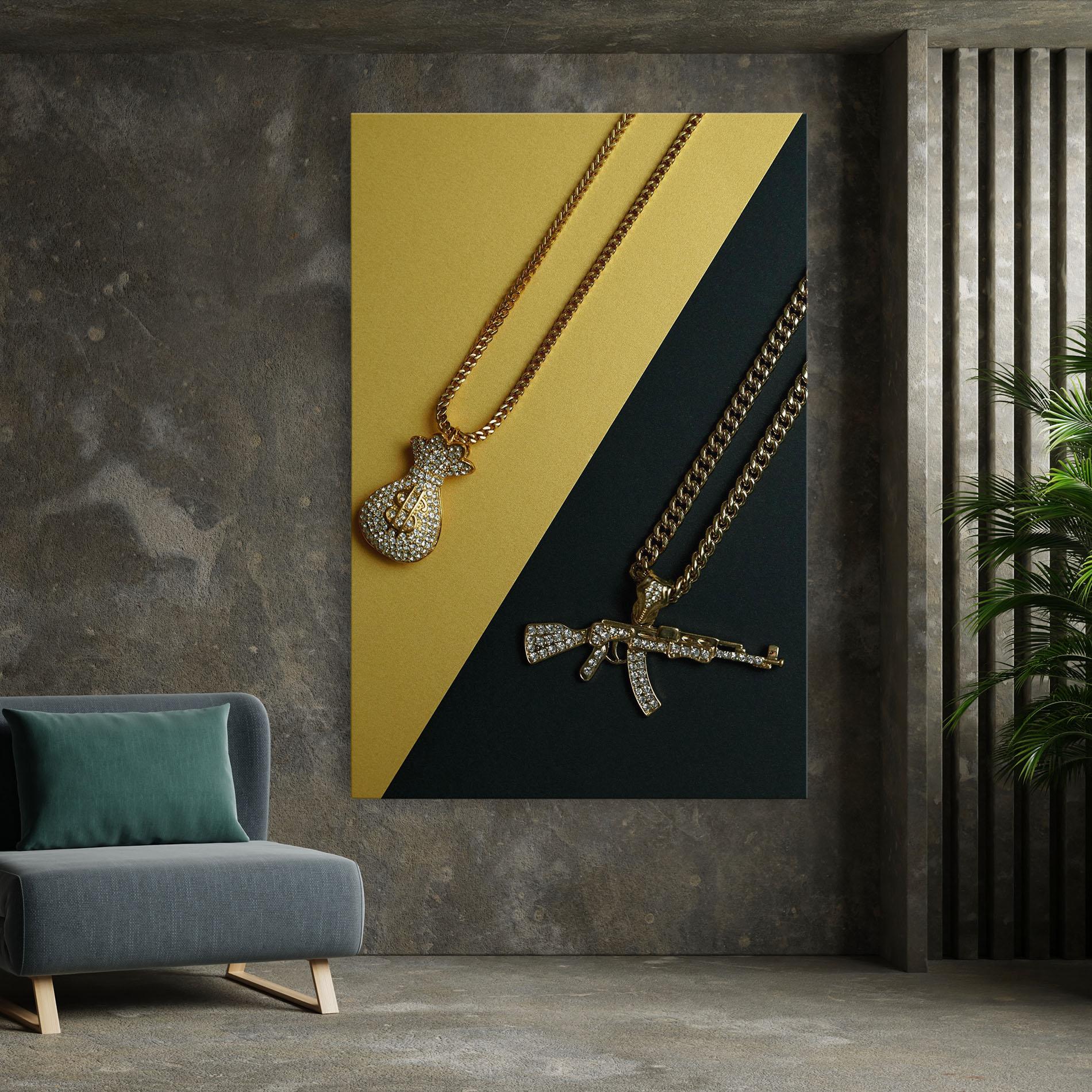 Tablou Canvas Gun Neckace mockup 7