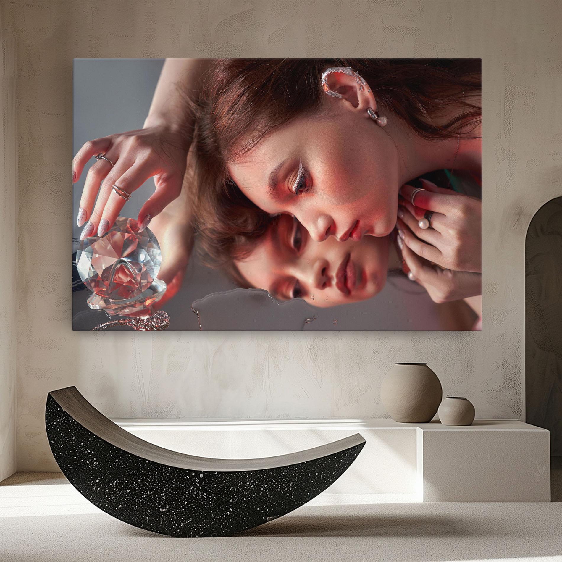 Tablou Canvas Big Diamond Hand mockup 8