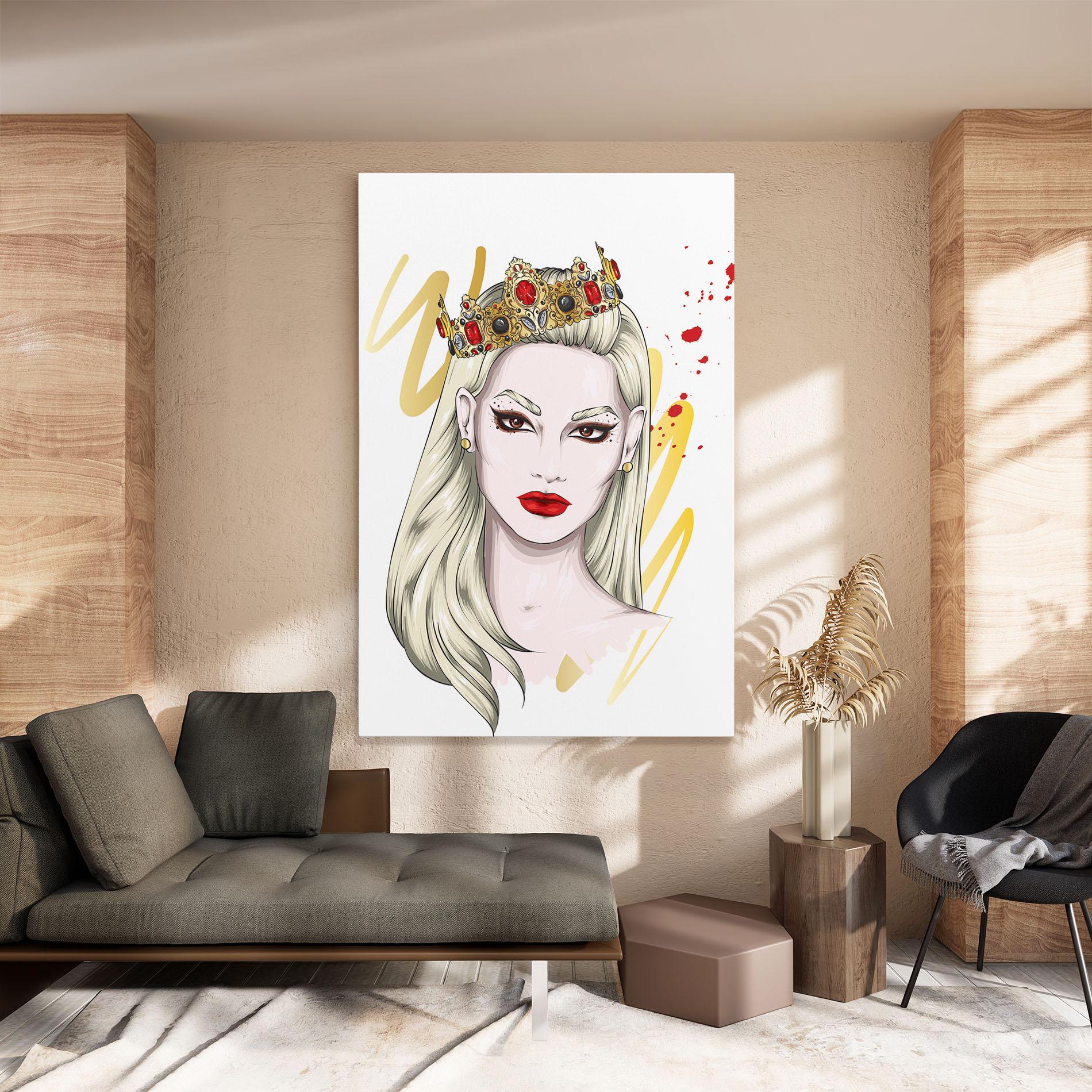 Tablou Canvas Gold Crown Woman mockup 8