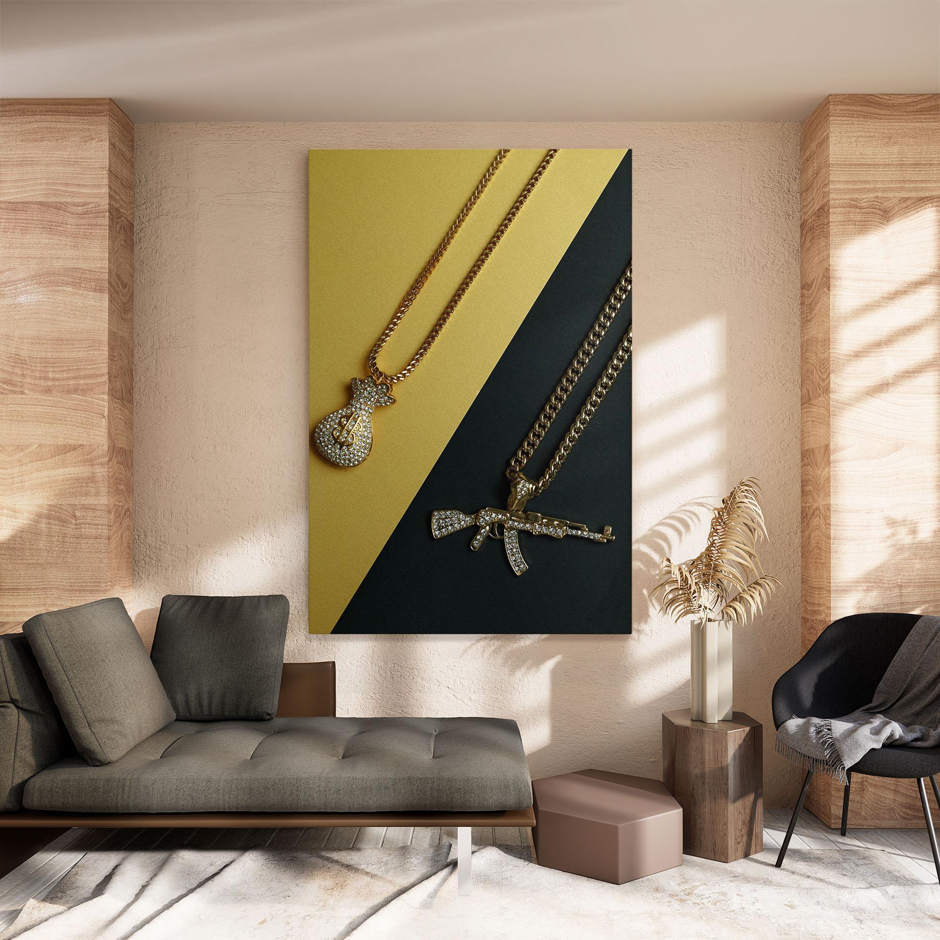 Tablou Canvas Gun Neckace mockup 8