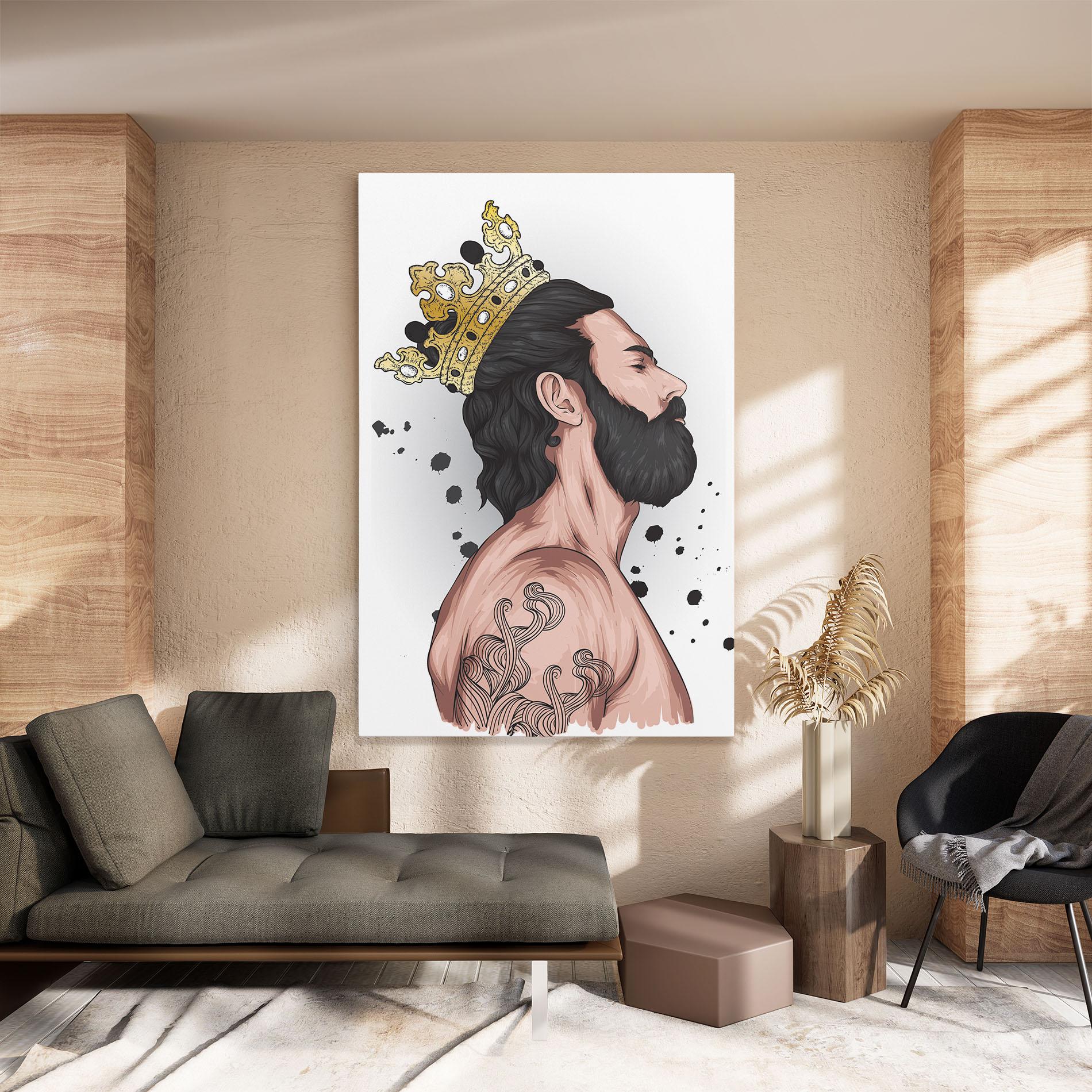 Tablou Canvas Male With Crown mockup 8