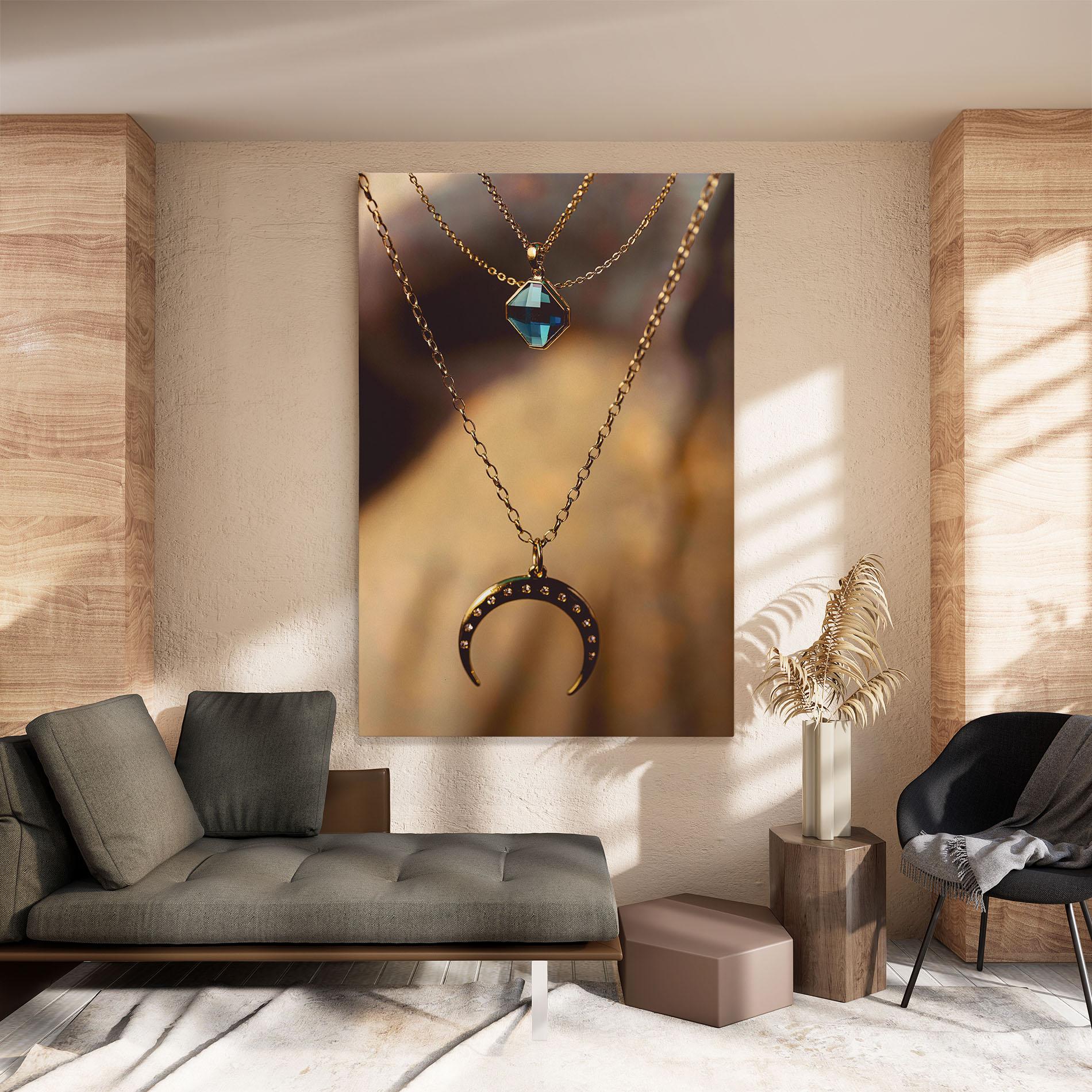 Tablou Canvas Moon Blue Necklace mockup 8