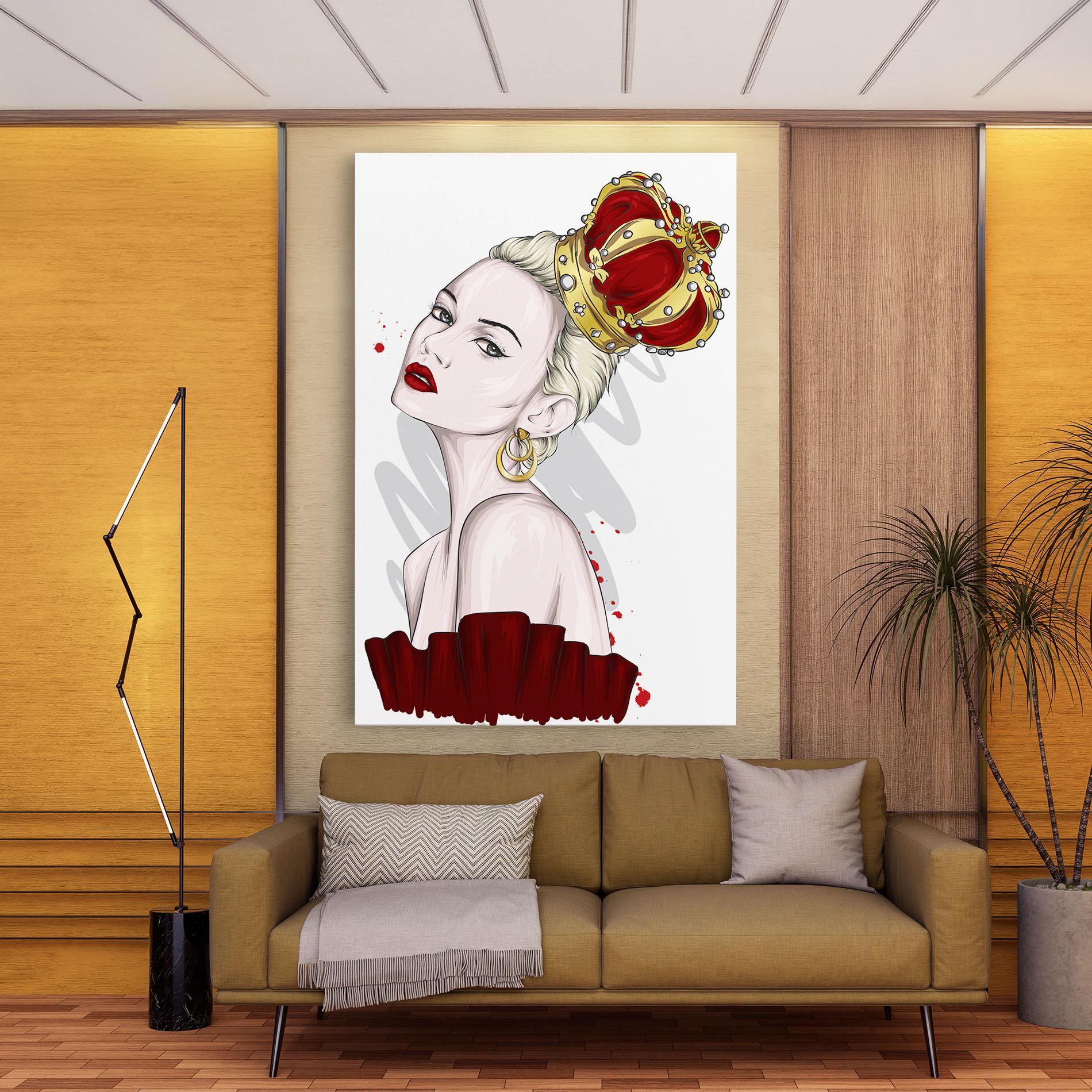 Tablou Canvas Big Red Crown mockup 9