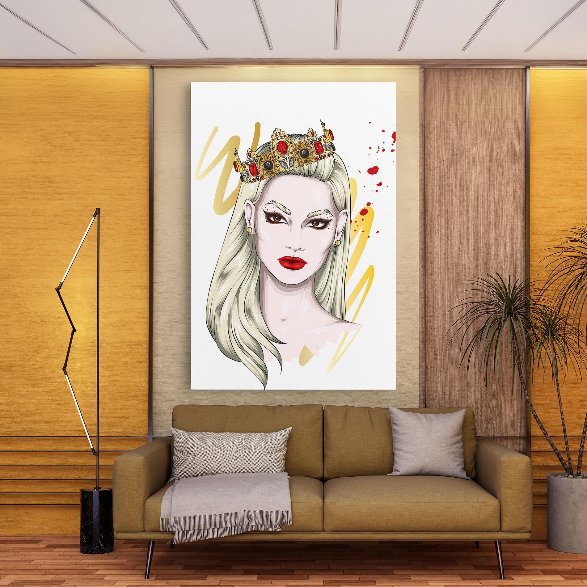 Tablou Canvas Gold Crown Woman mockup 9
