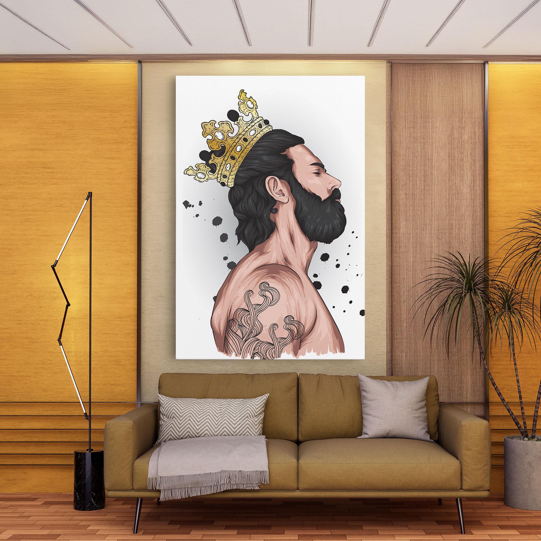 Tablou Canvas Male With Crown mockup 9