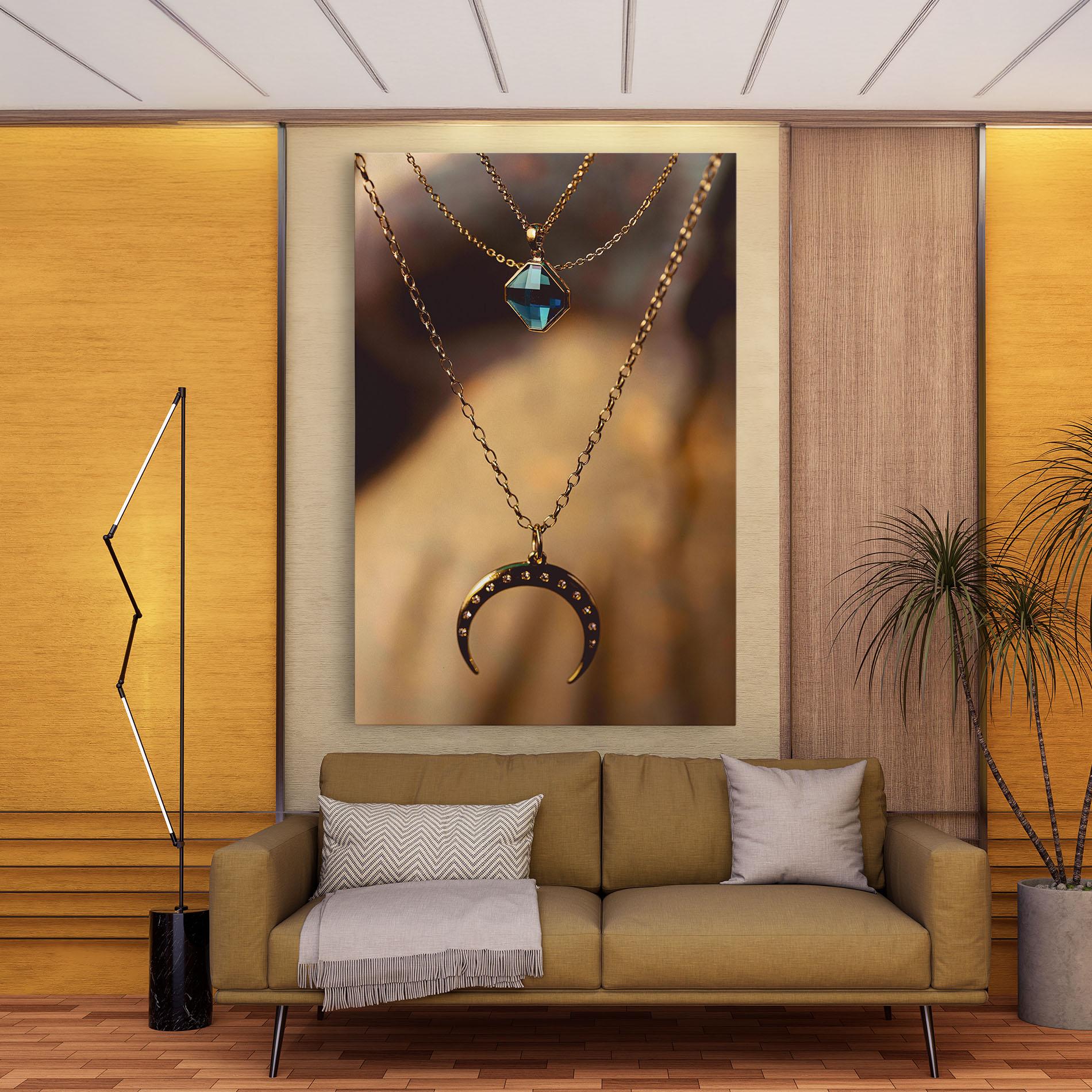 Tablou Canvas Moon Blue Necklace mockup 9