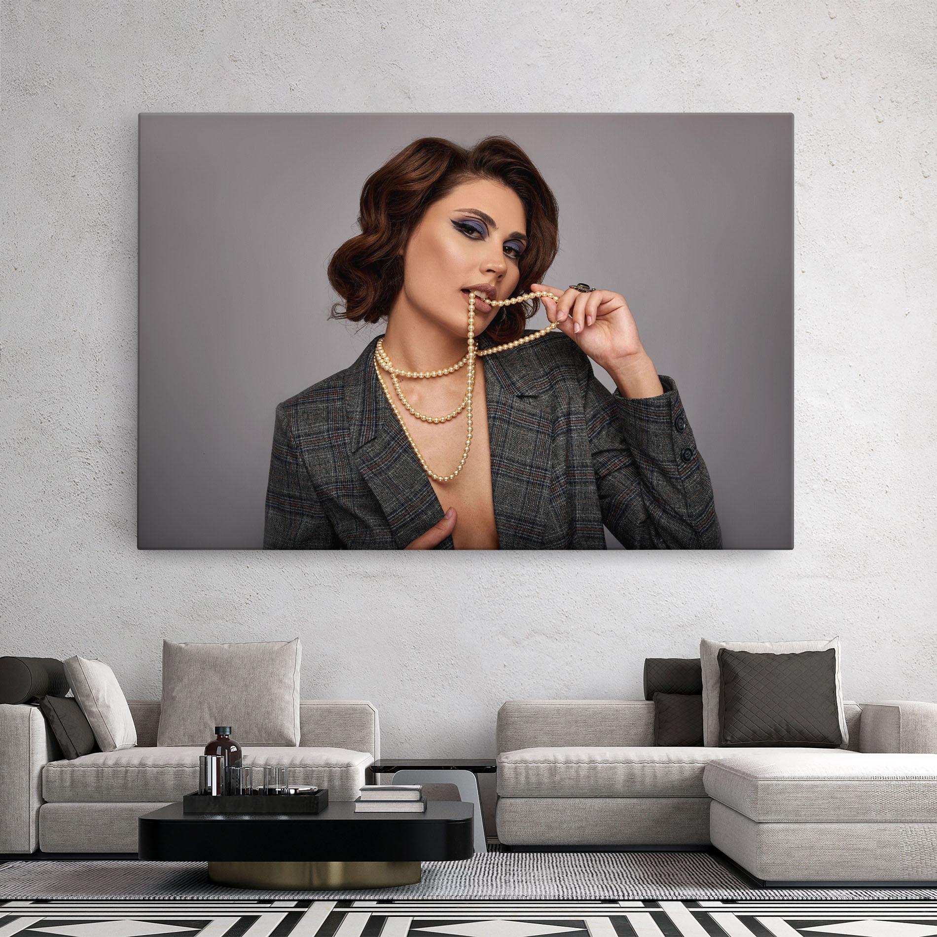 Tablou Canvas Gold Pearls mockup 2