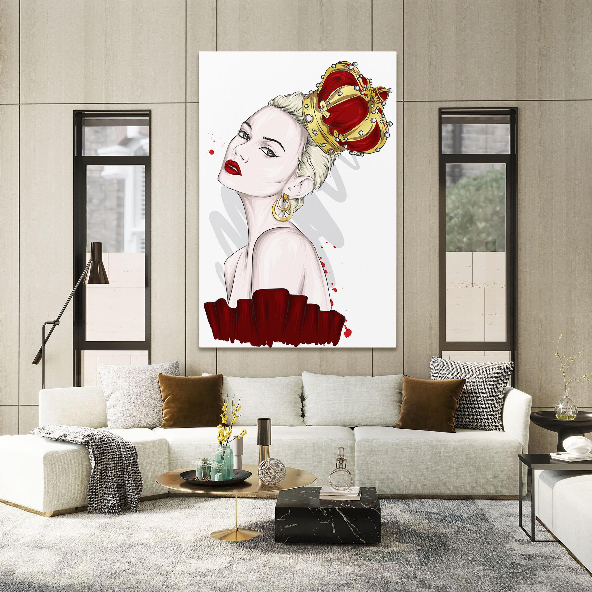 Tablou Canvas Big Red Crown mockup 2