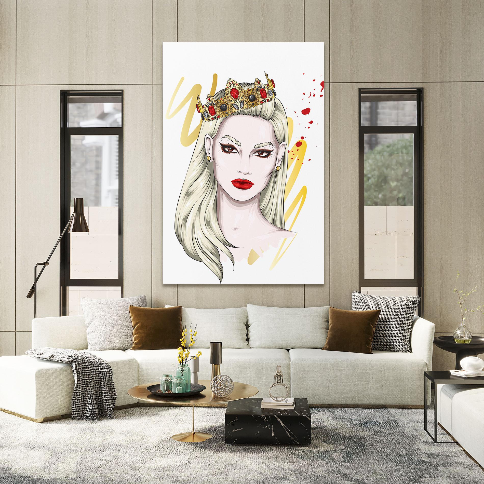 Tablou Canvas Gold Crown Woman mockup 2