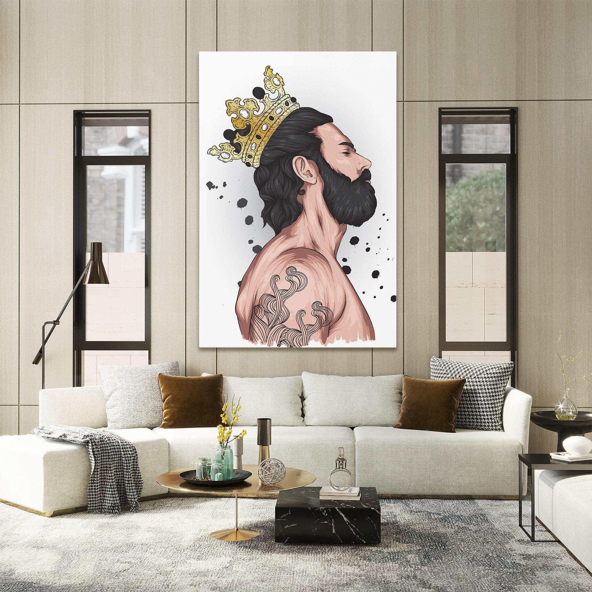 Tablou Canvas Male With Crown mockup 2