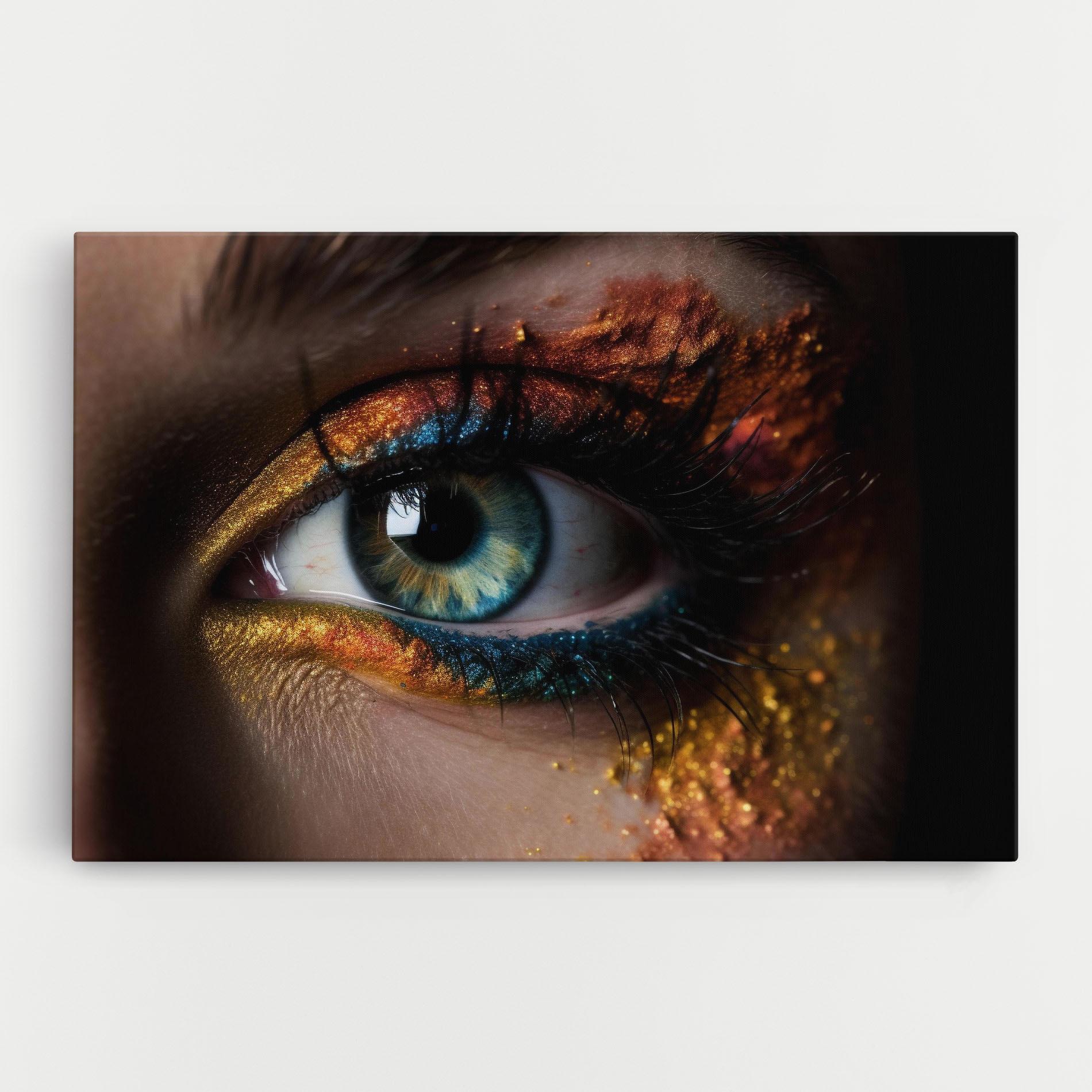 Tablou Canvas Blue Green Eye Makeup mockup 0