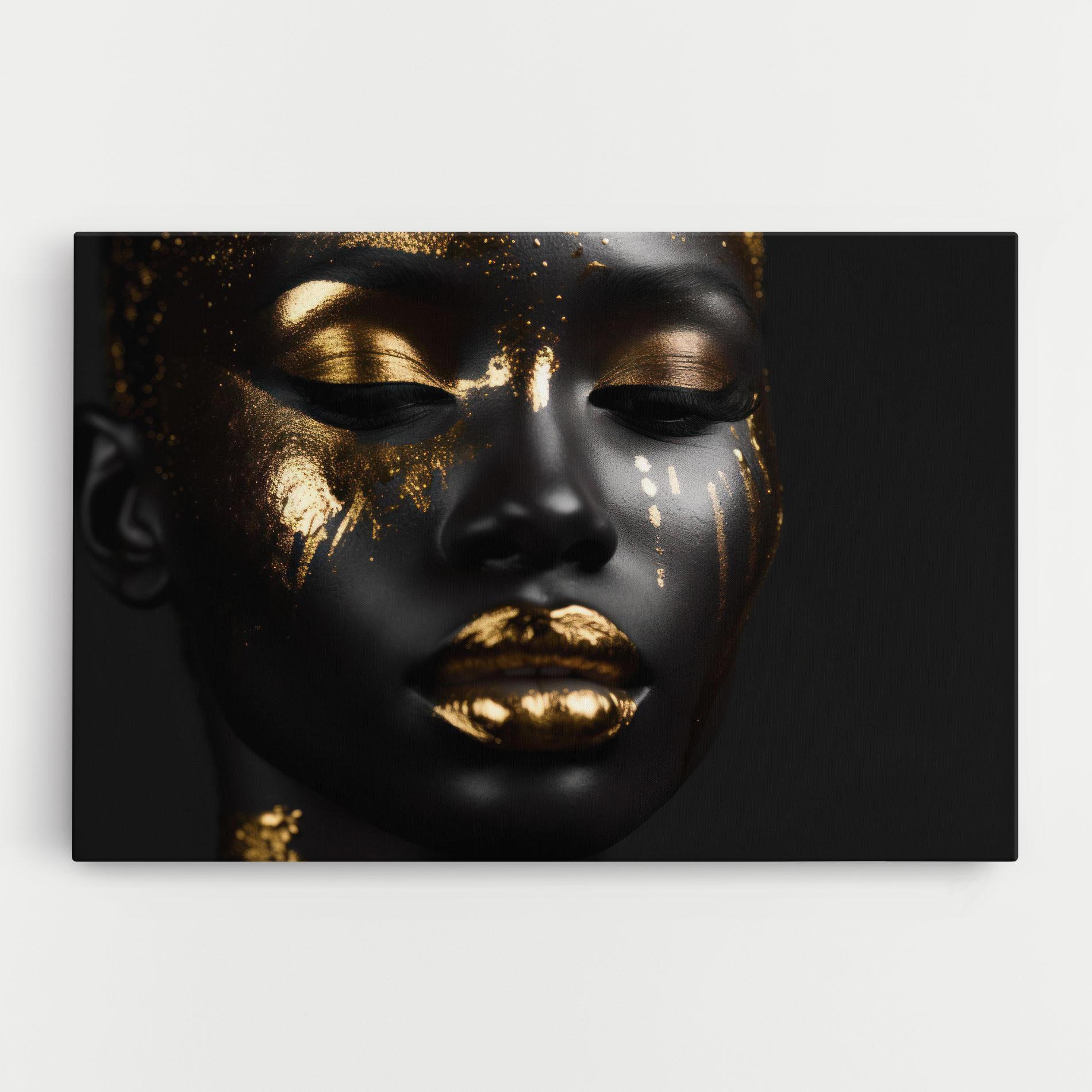Tablou Canvas Gold Eyes Makeup mockup 0
