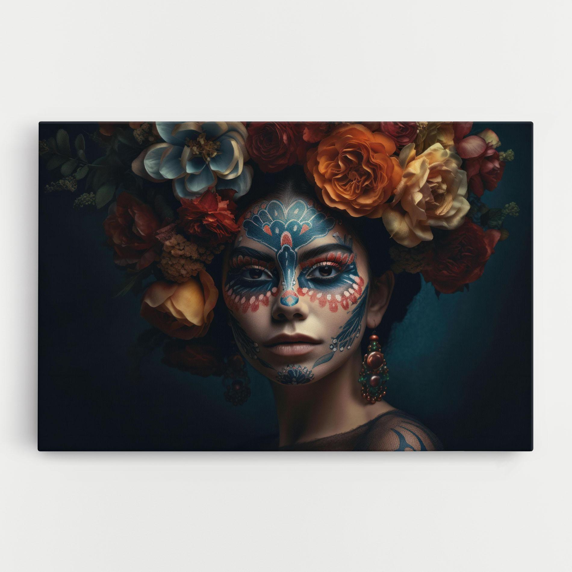 Tablou Canvas Skull Makeup mockup 0