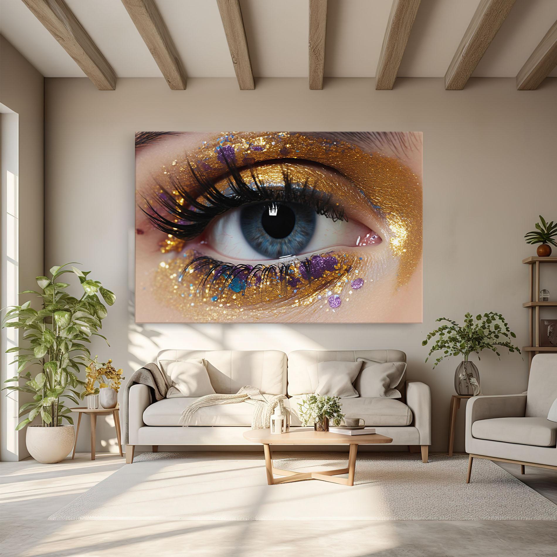 Tablou Canvas Blue Eye Make Up mockup 6