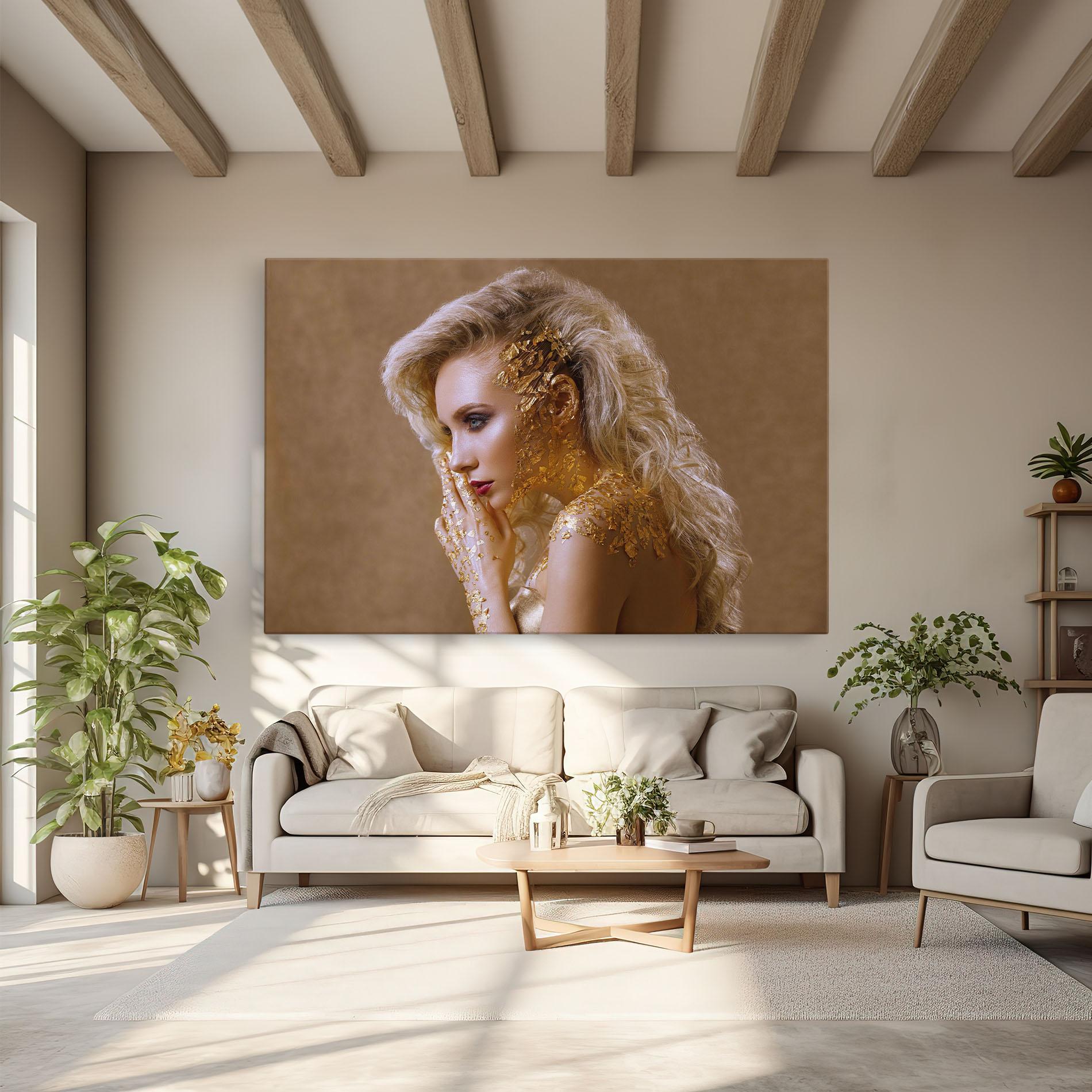 Tablou Canvas Gold Paper Makeup mockup 6