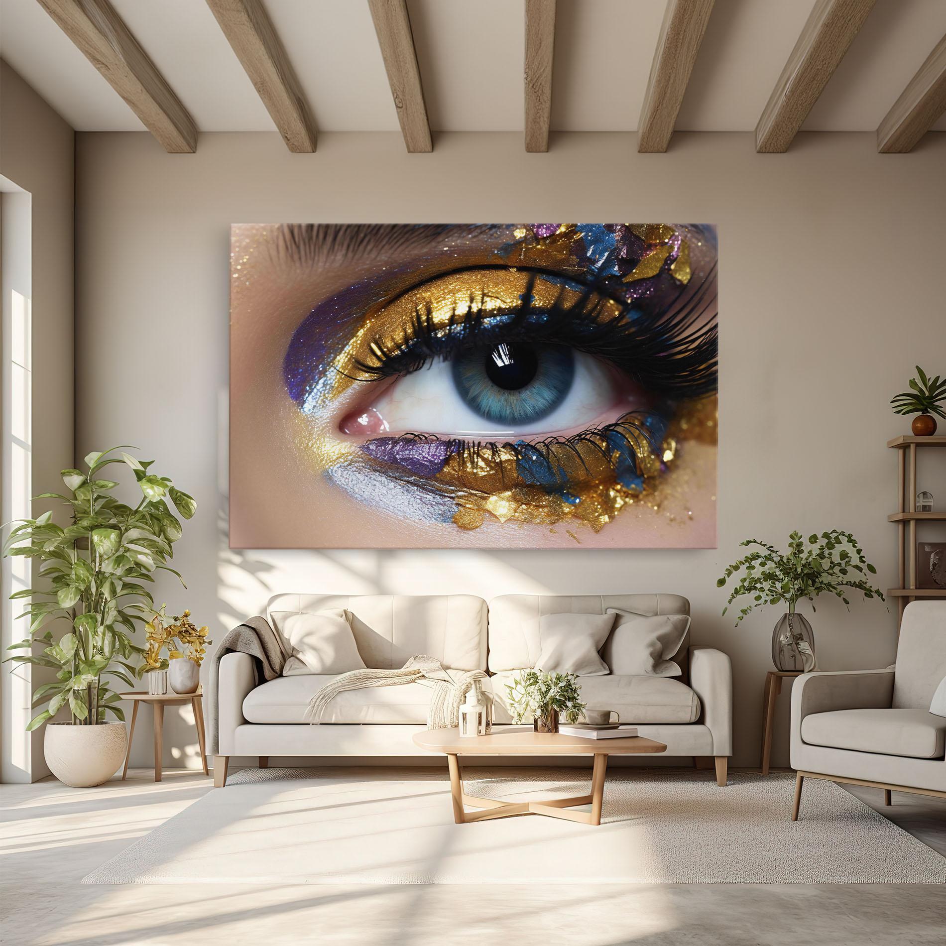 Tablou Canvas Golden Purple Make Up mockup 6