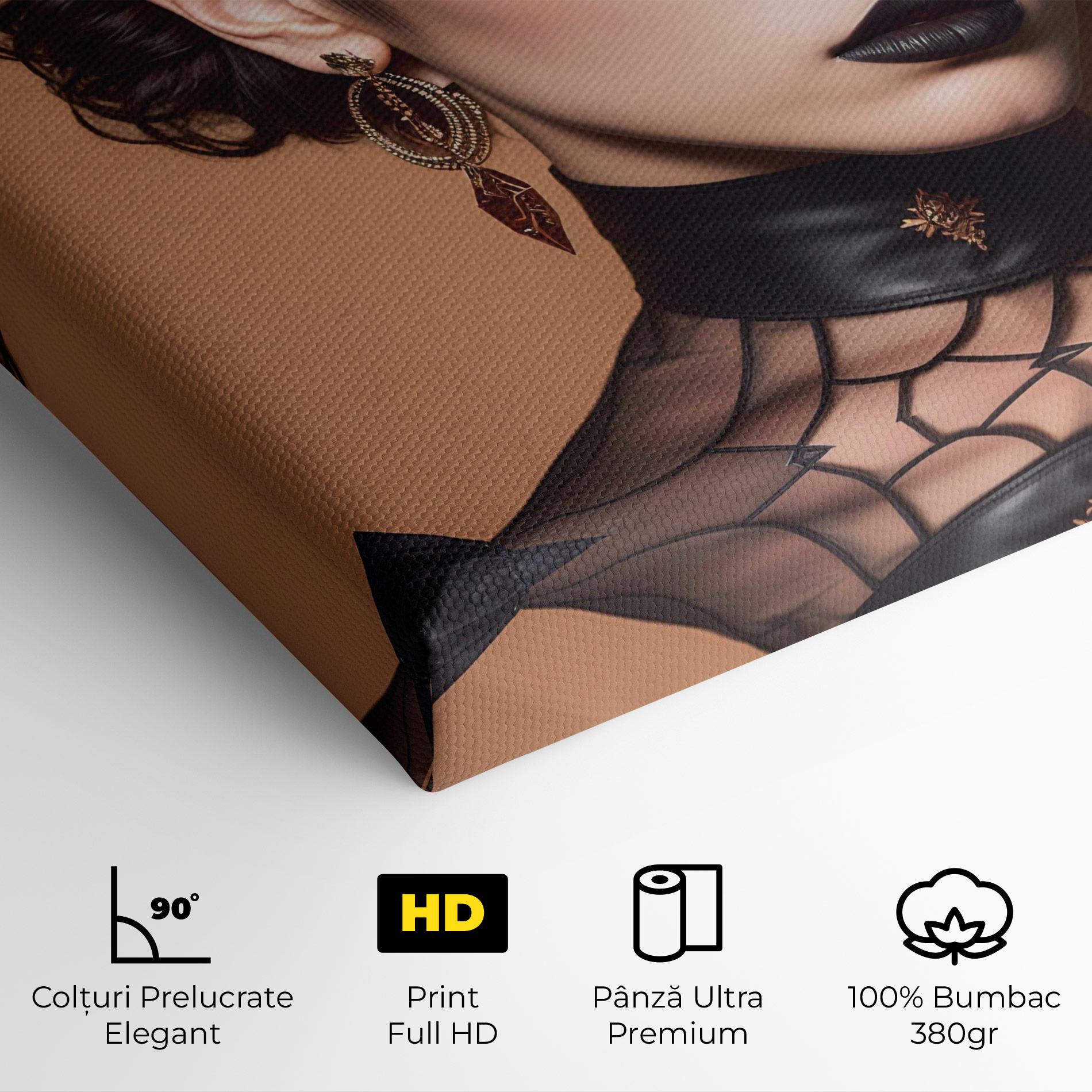 Tablou Canvas Black Lips Makeup mockup 4