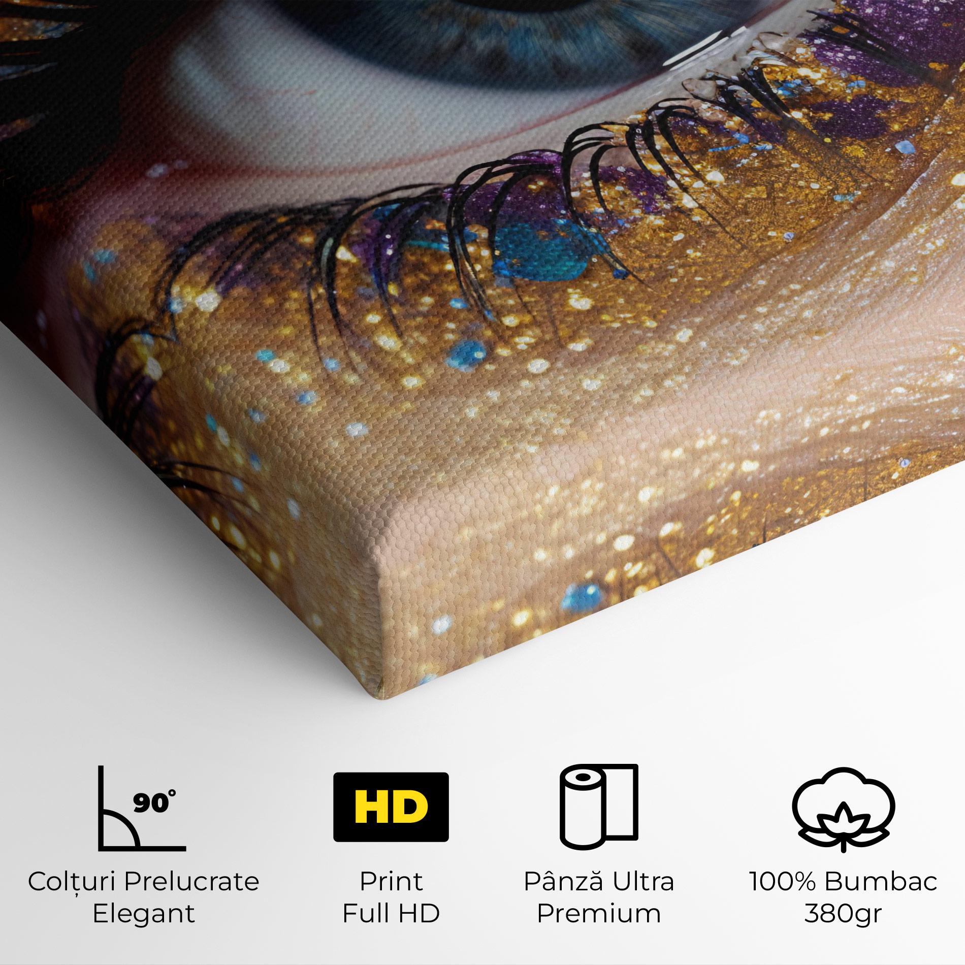 Tablou Canvas Blue Eye Make Up mockup 4