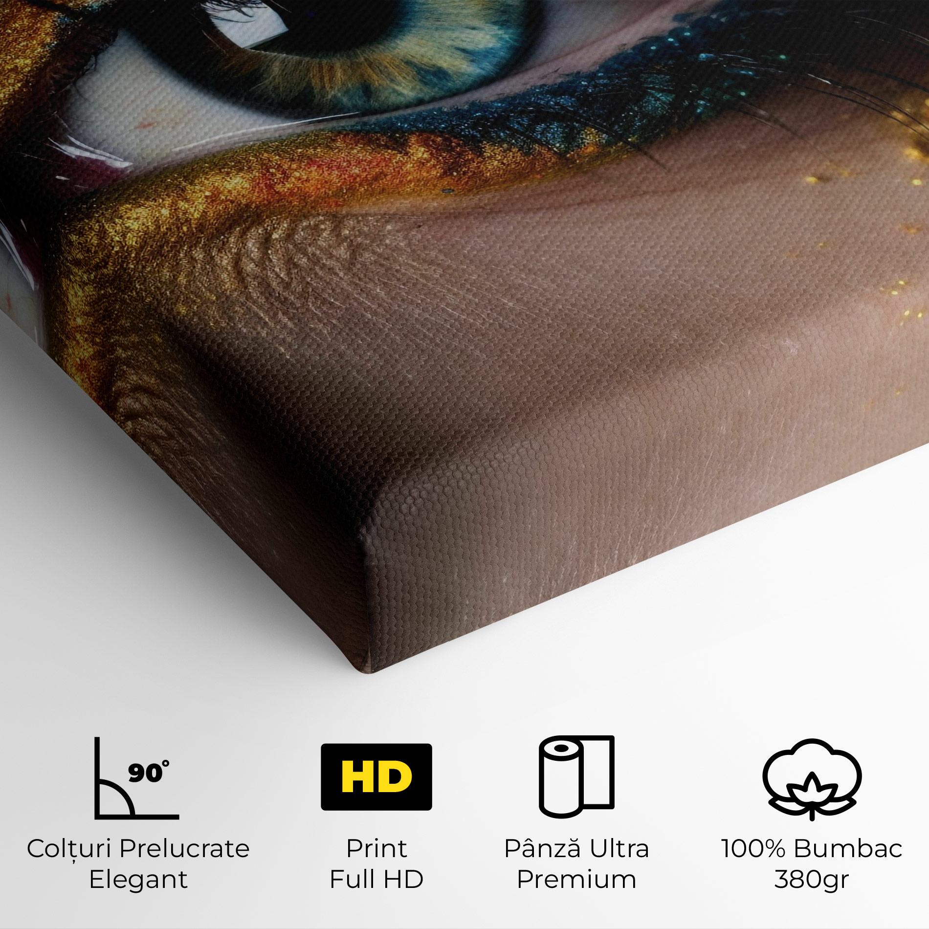 Tablou Canvas Blue Green Eye Makeup mockup 4