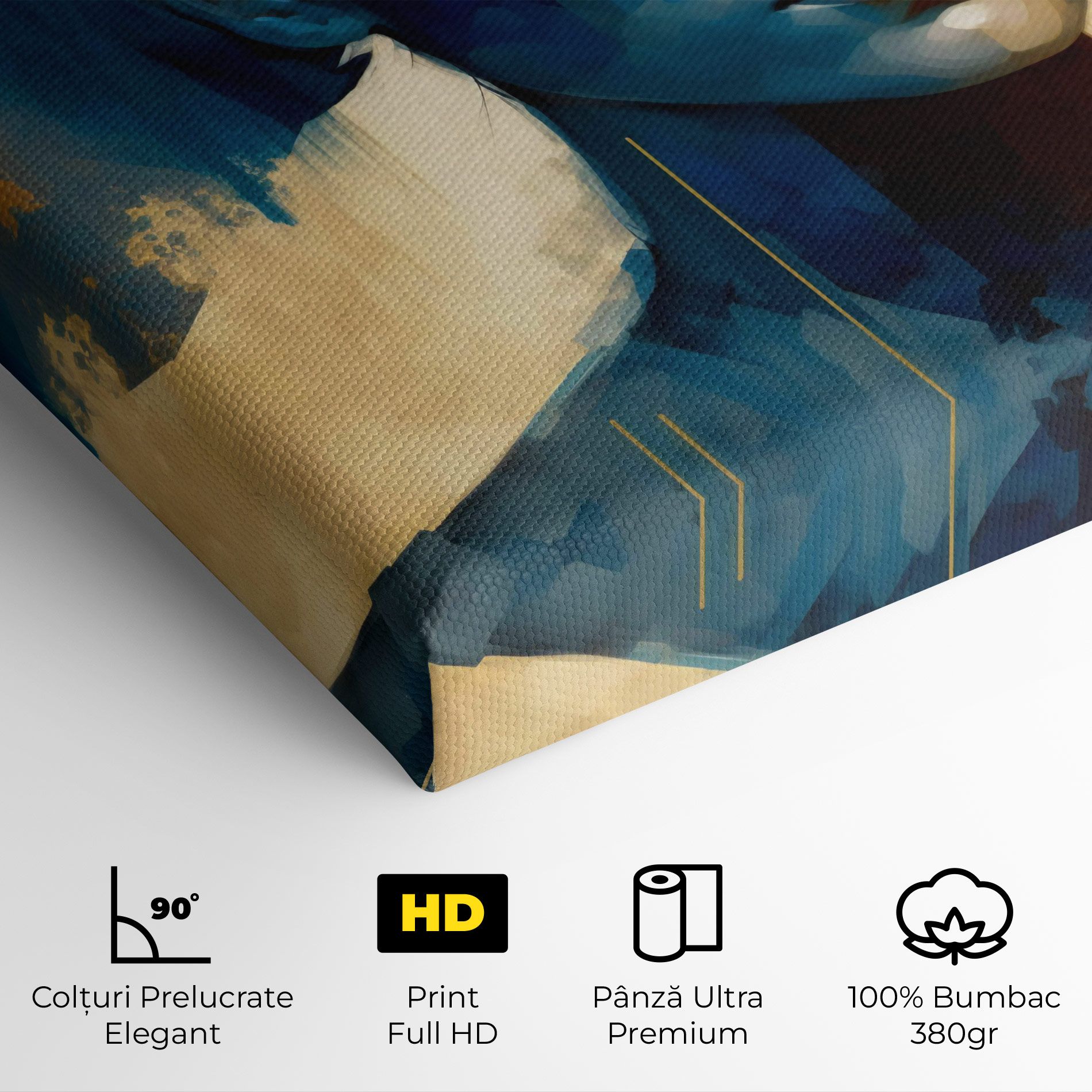 Gold Blue Face mockup 4