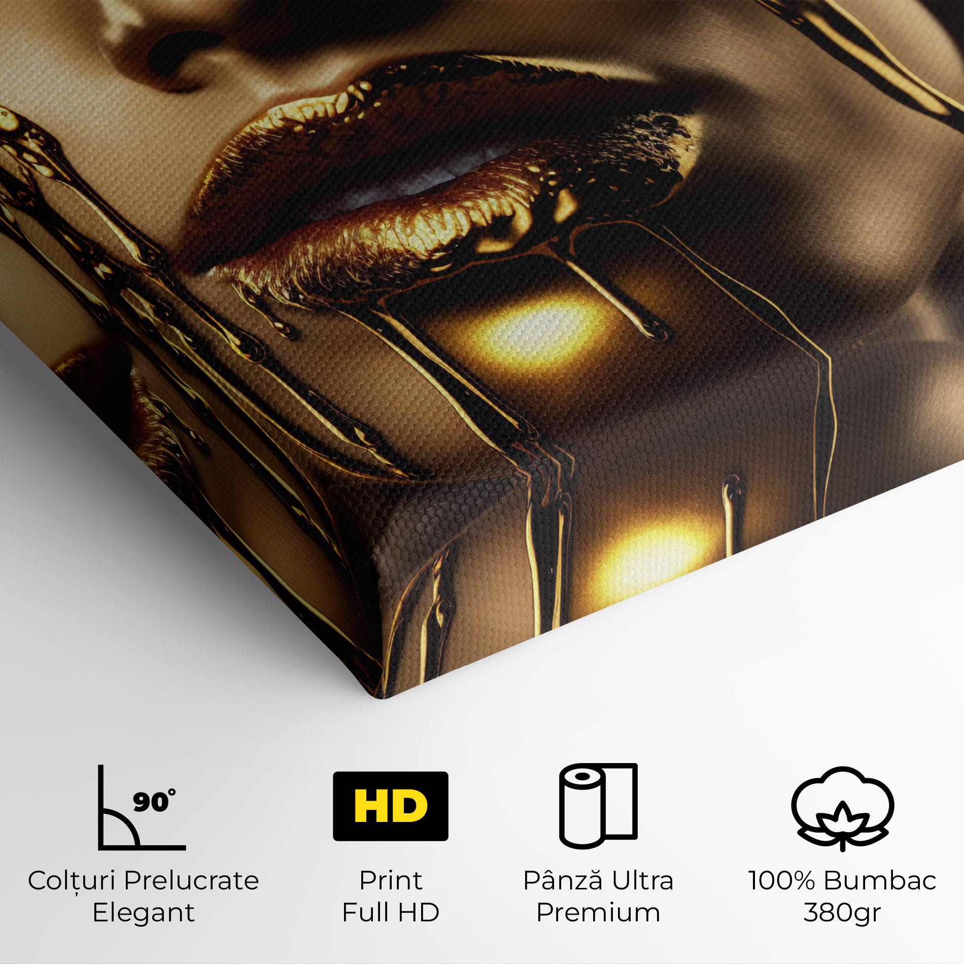 Tablou Canvas Gold Dripping Makeup mockup 4