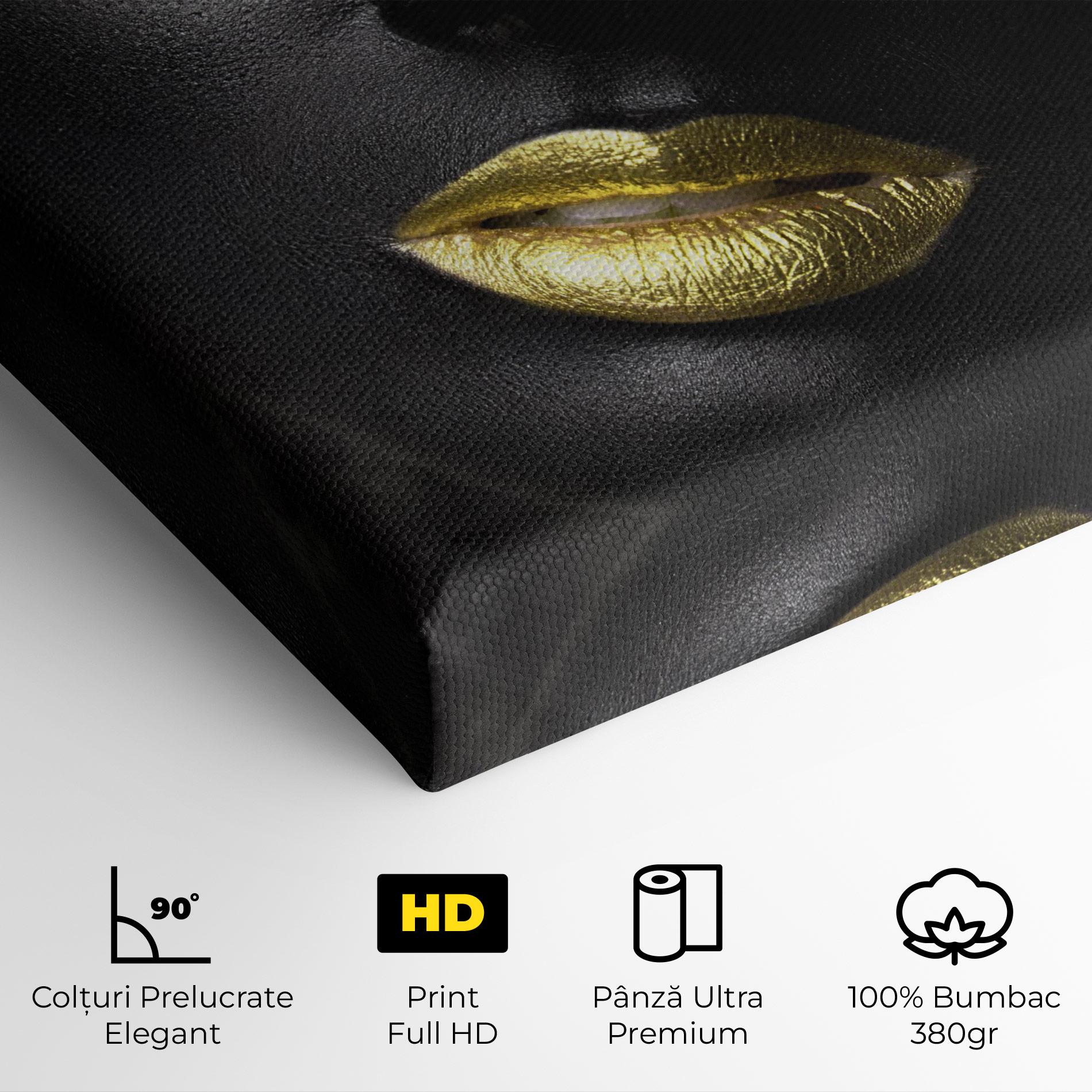 Tablou Canvas Gold Make Up And Lips mockup 4