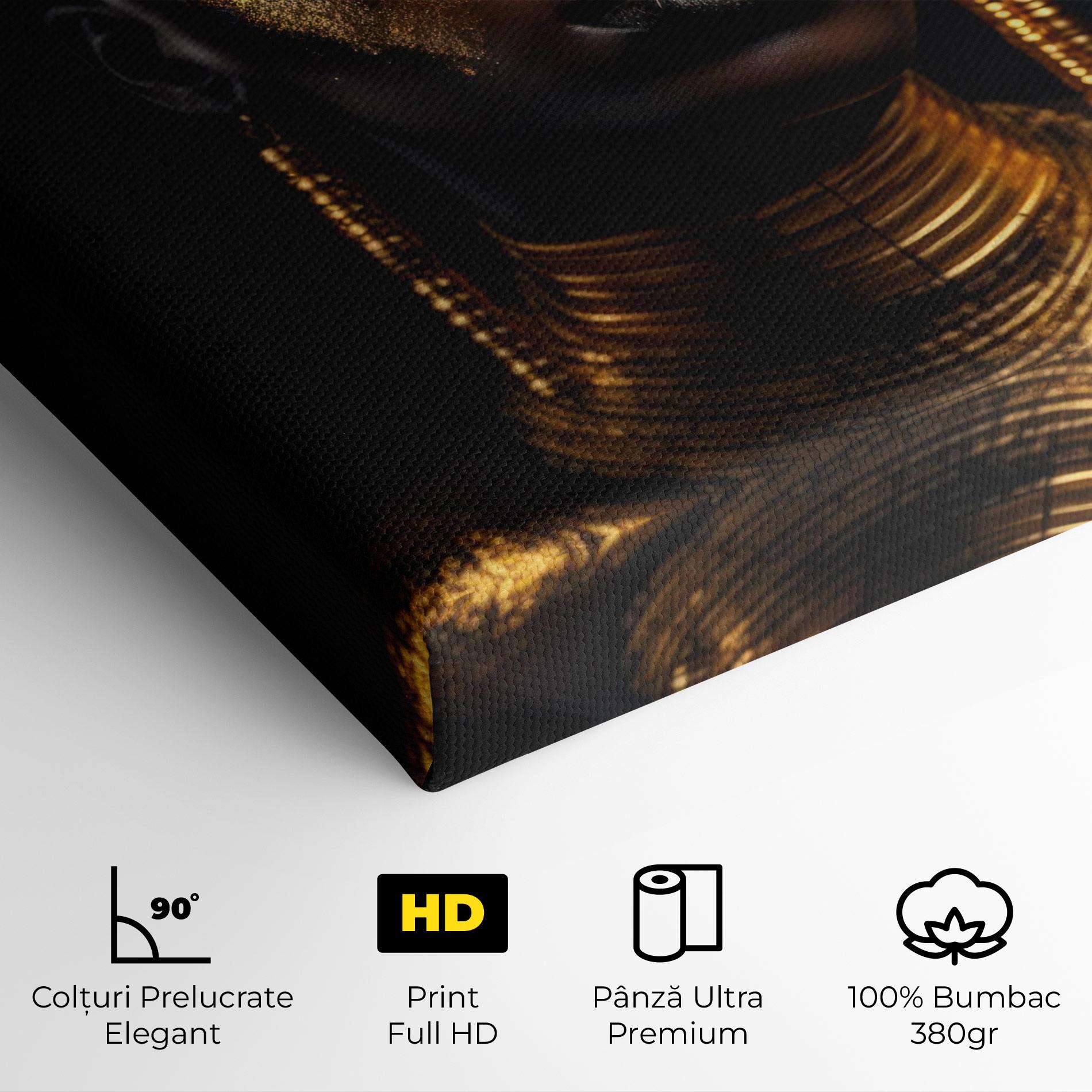 Tablou Canvas Gold Makeup Black Lips mockup 4