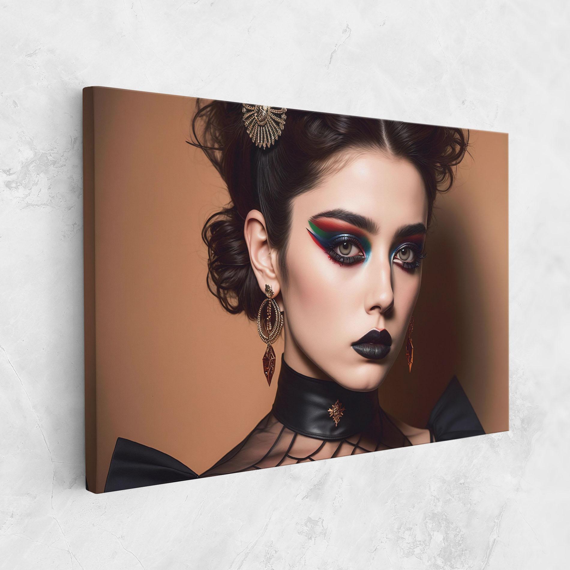 Tablou Canvas Black Lips Makeup mockup 1