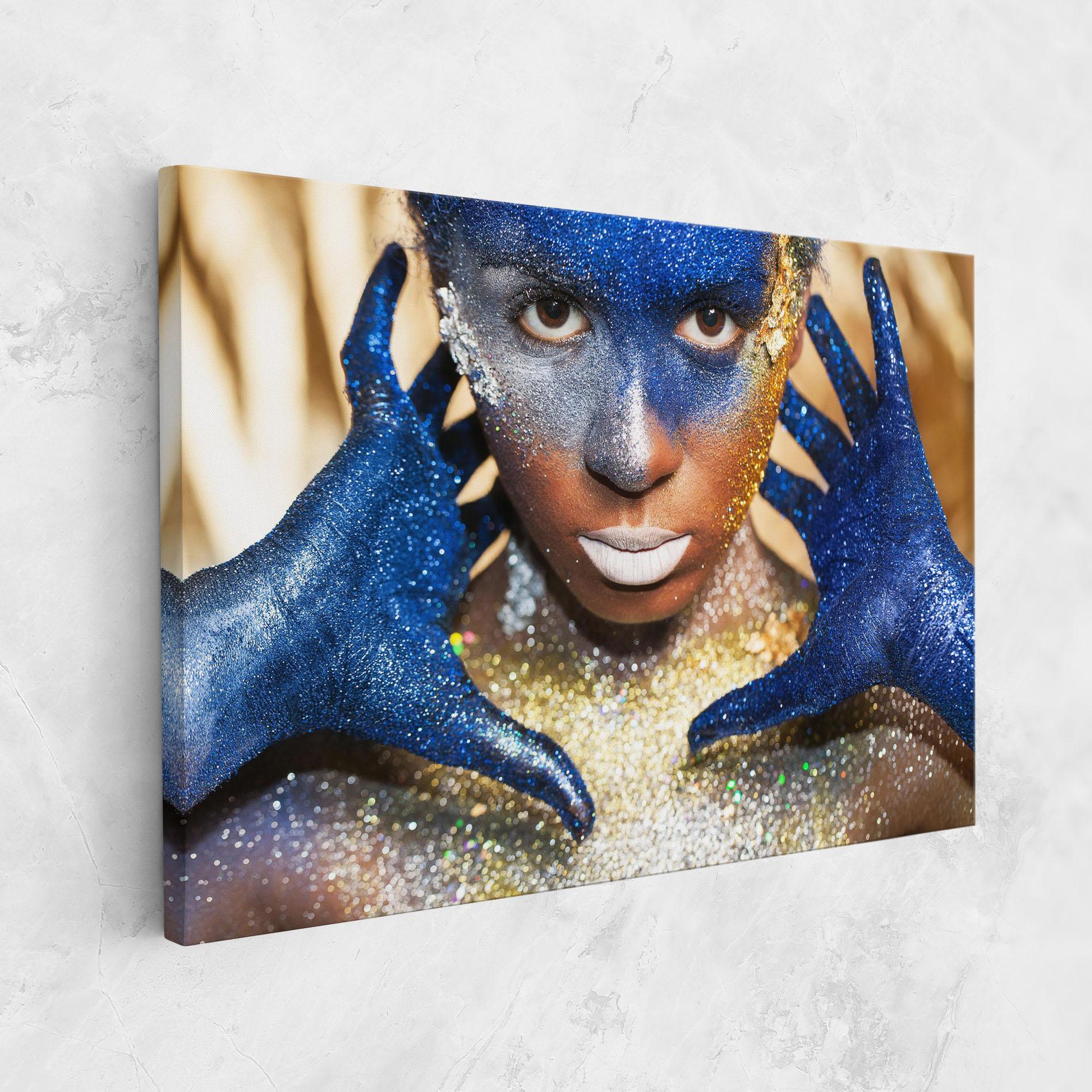 Tablou Canvas Glue Gold Glitter mockup 1