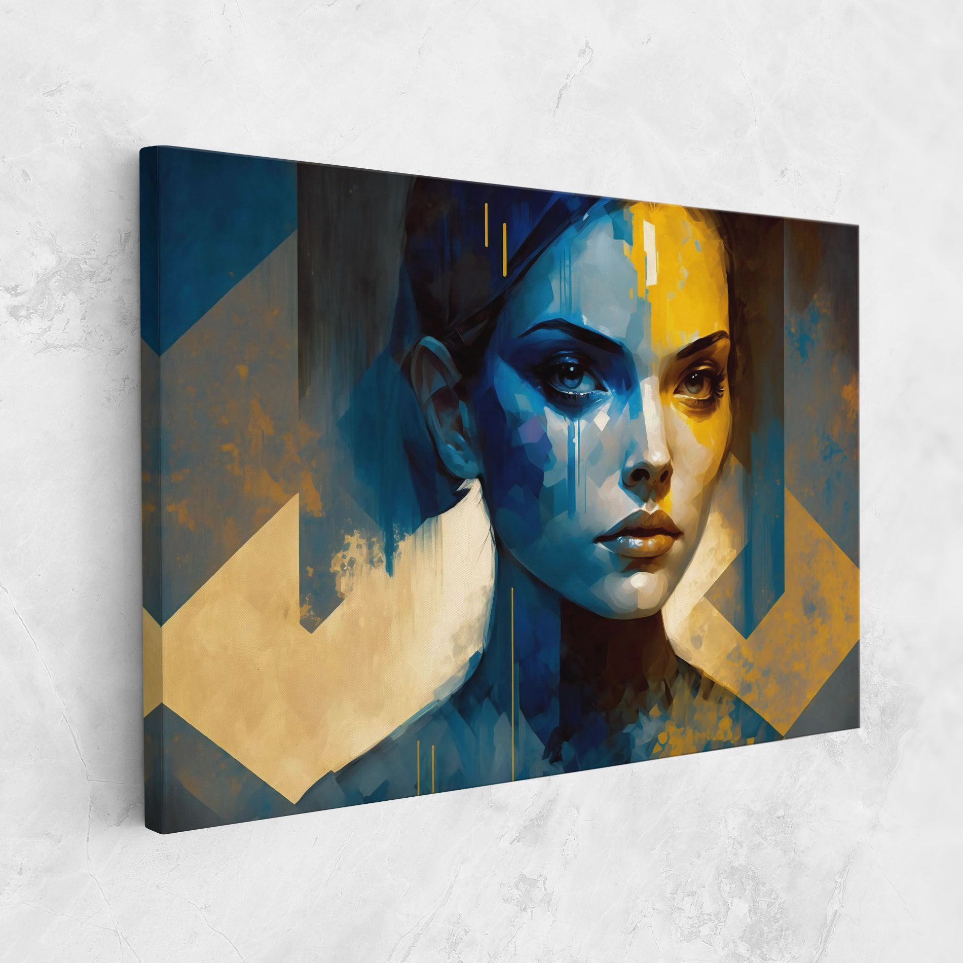 Gold Blue Face mockup 1