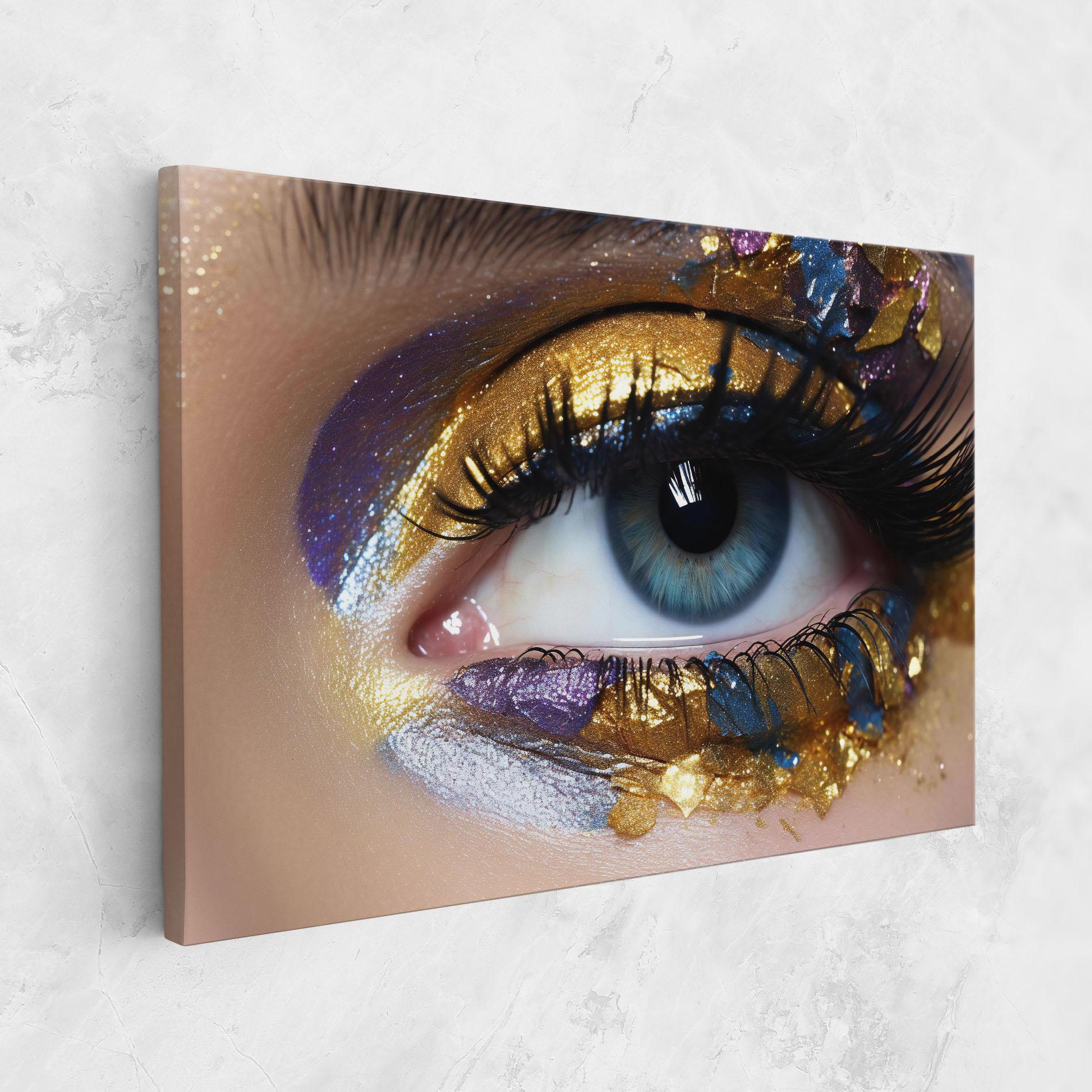 Tablou Canvas Golden Purple Make Up mockup 1