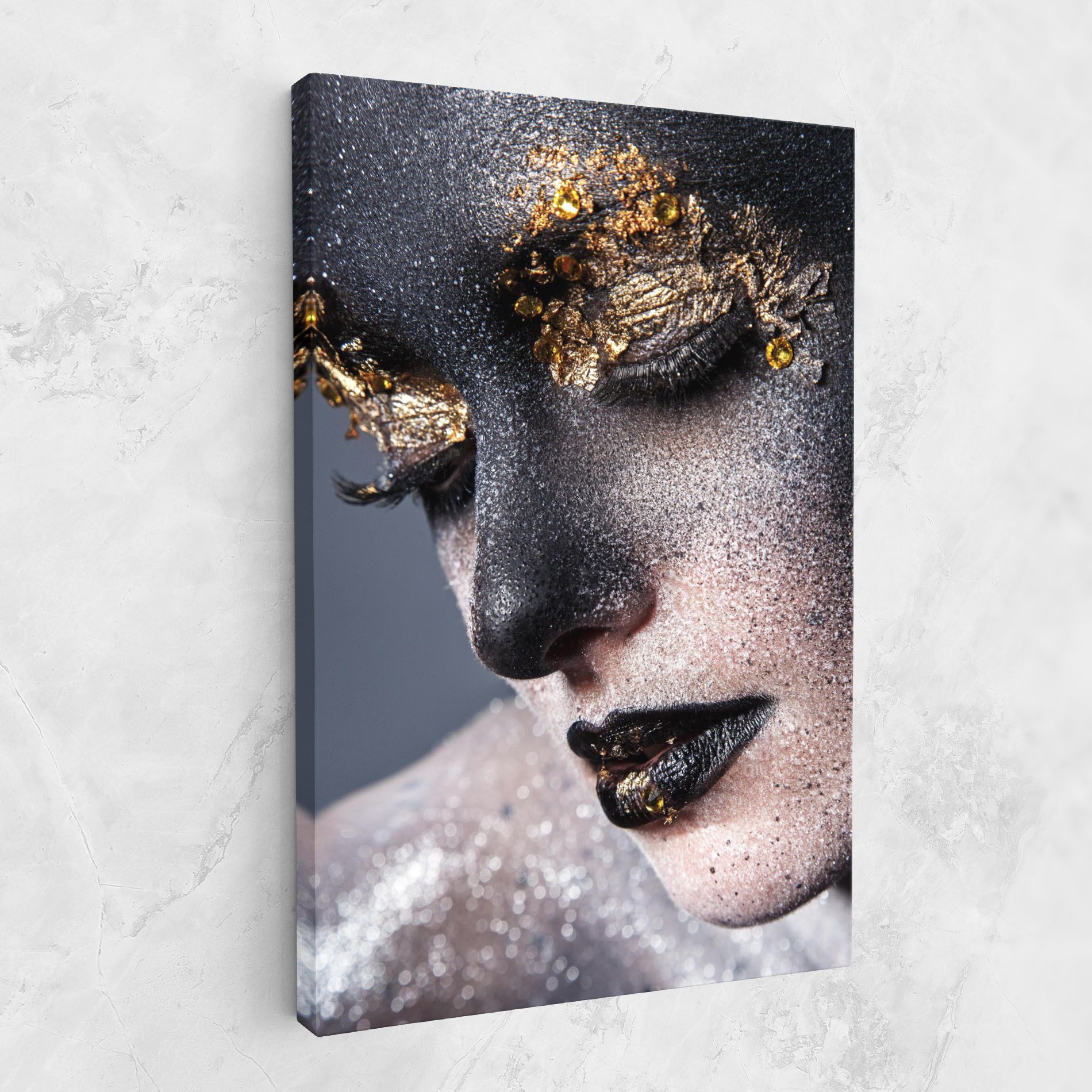 Beautiful Gold Artistic Makeup mockup 1