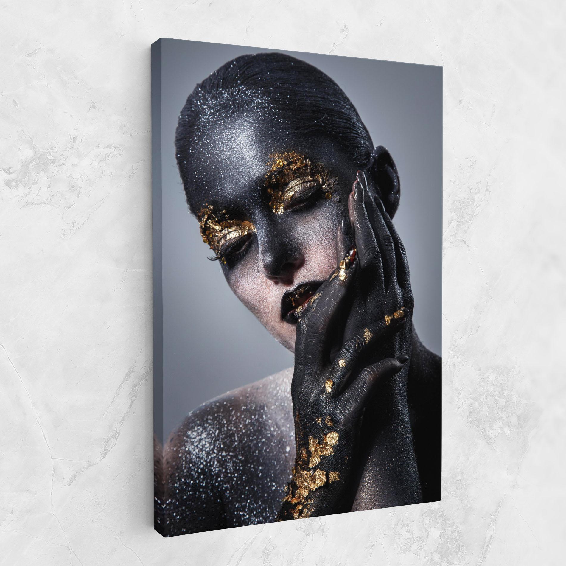 Tablou Canvas Black Artistic Makeup mockup 1