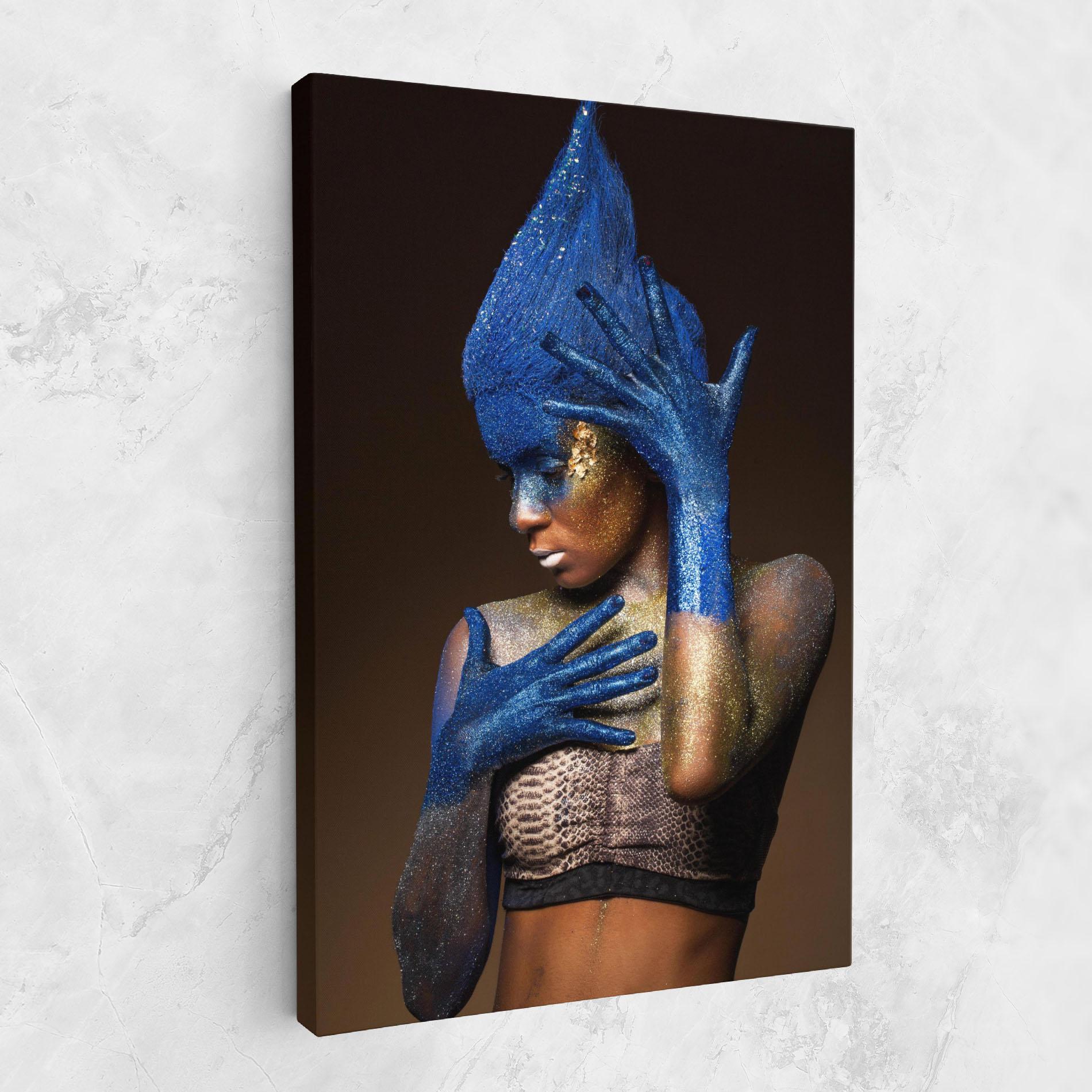 Tablou Canvas Blue Hands Makeup mockup 1