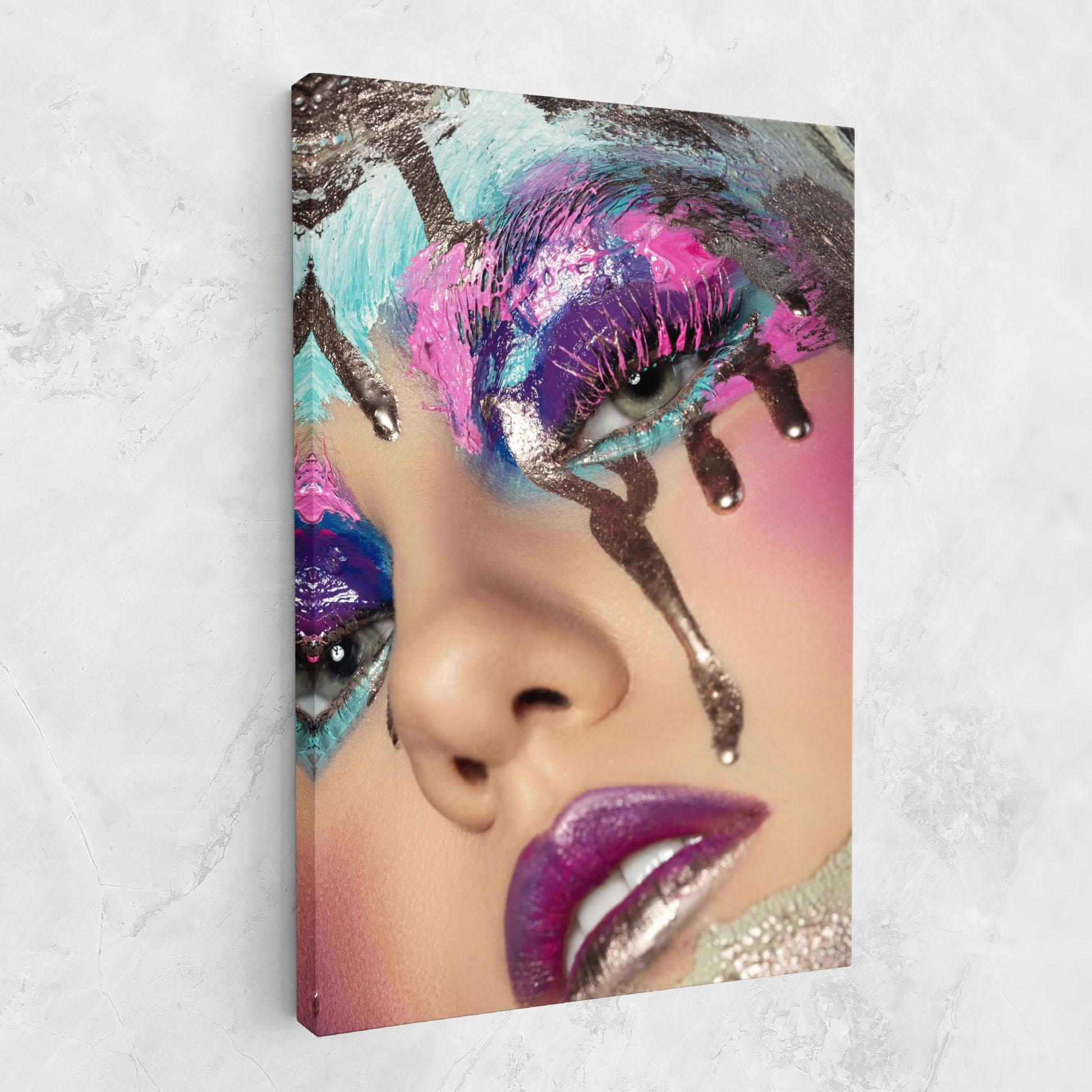 Tablou Canvas Pretty Pink Eyelashes mockup 1