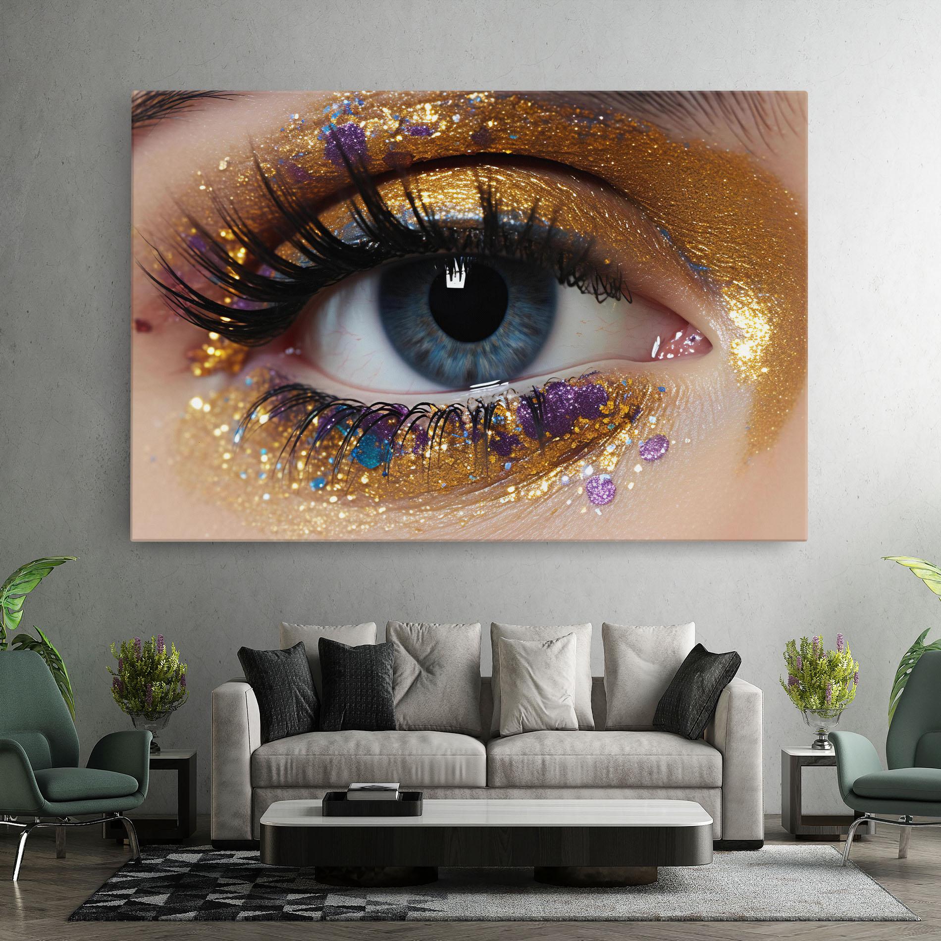 Tablou Canvas Blue Eye Make Up mockup 7