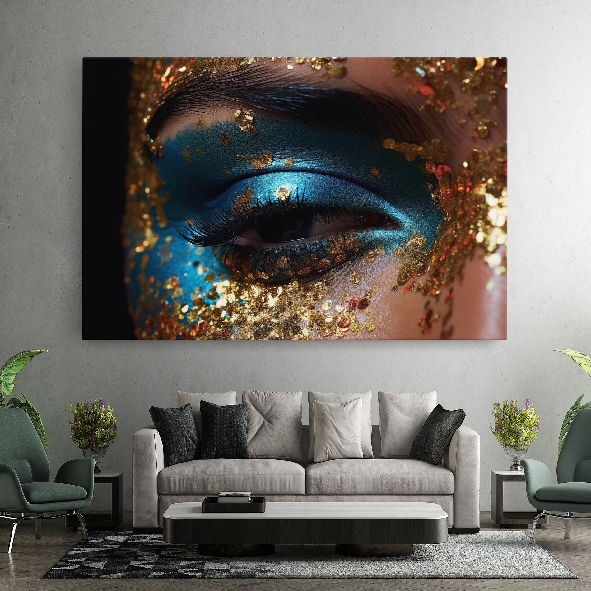 Blue Gold Glitter mockup 7