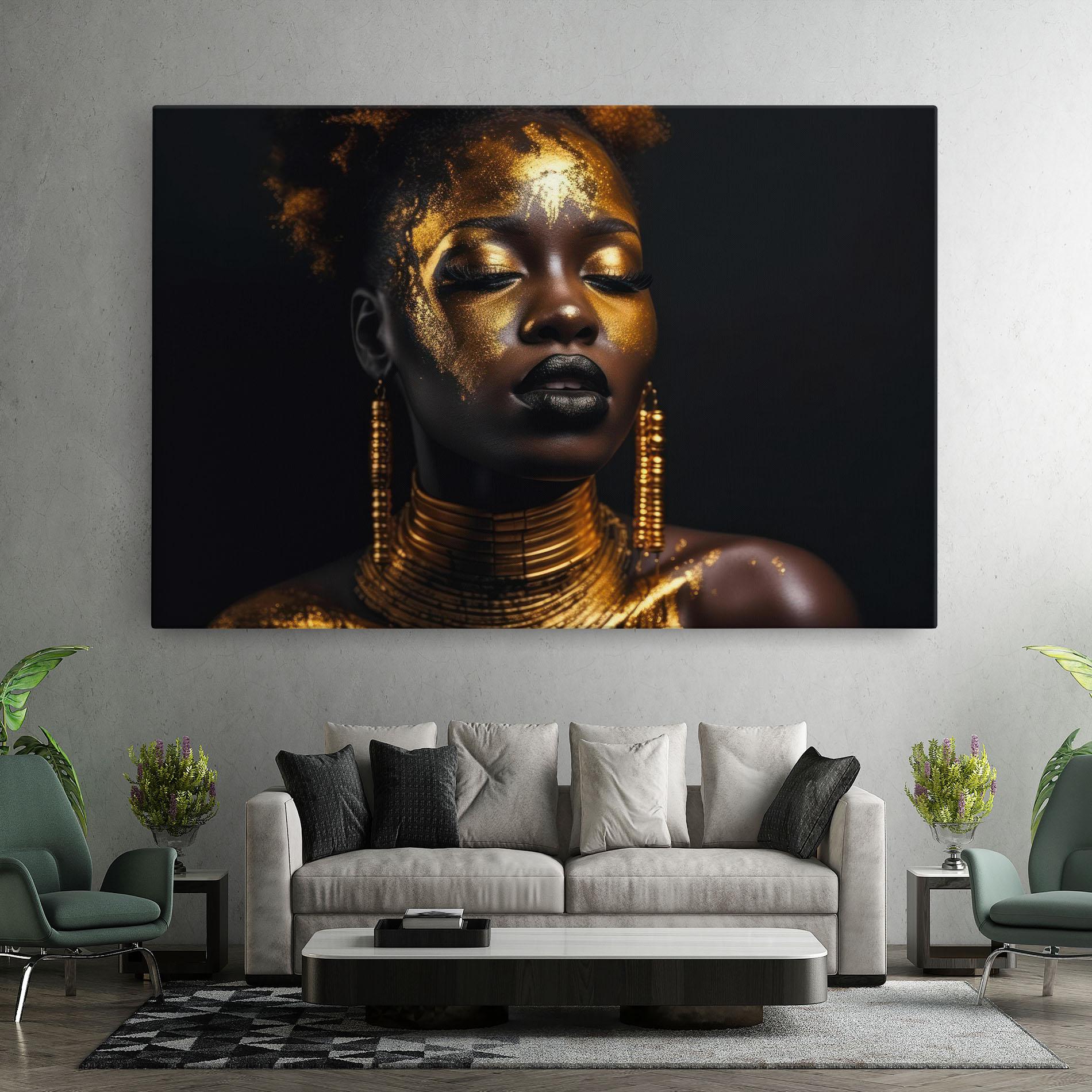 Tablou Canvas Gold Makeup Black Lips mockup 7